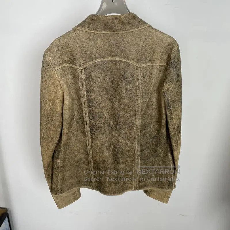 Chanel Chanel Vintage Brown Distressed Leather Cardigan . Size M / US 6-8 / IT 42-44 - 2 Thumbnail