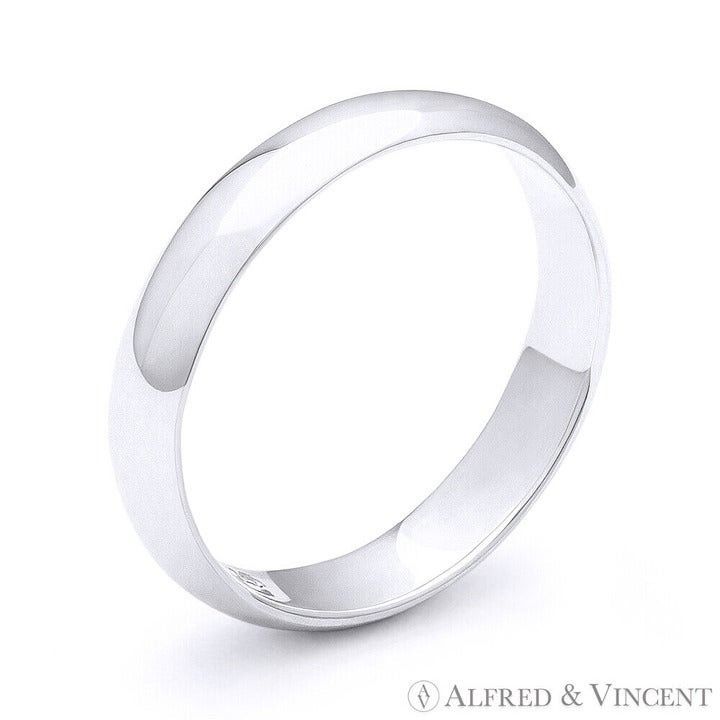 Other 4mm Plain Dome Wedding Band in .925 Sterling Silver Size 7 Size ONE SIZE - 1 Preview