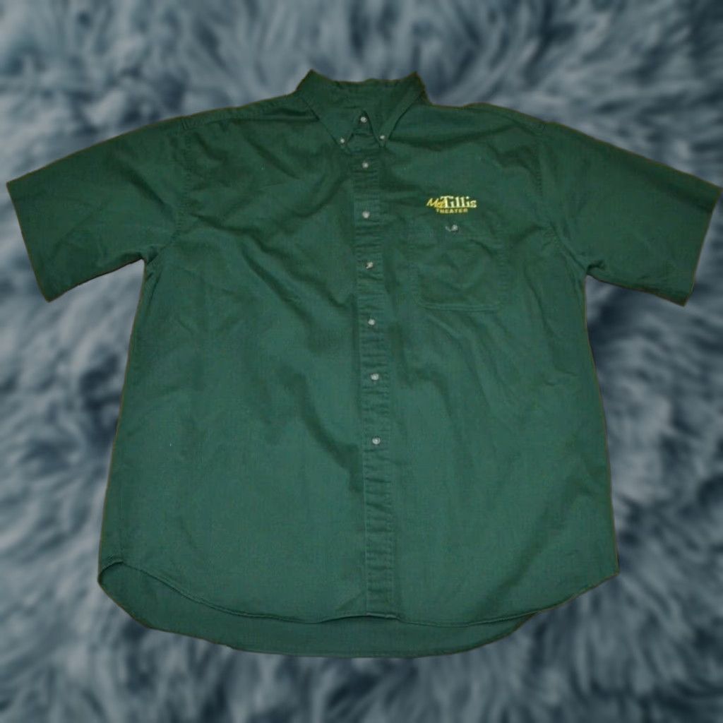 Vintage VTG Mel Tillis Theater Button-Down Shirt XL Luna Pier Green Logo - Vintage Branson MO Men's Collared Button-Up Shirt Size US XL / EU 56 / 4 - 1 Thumbnail