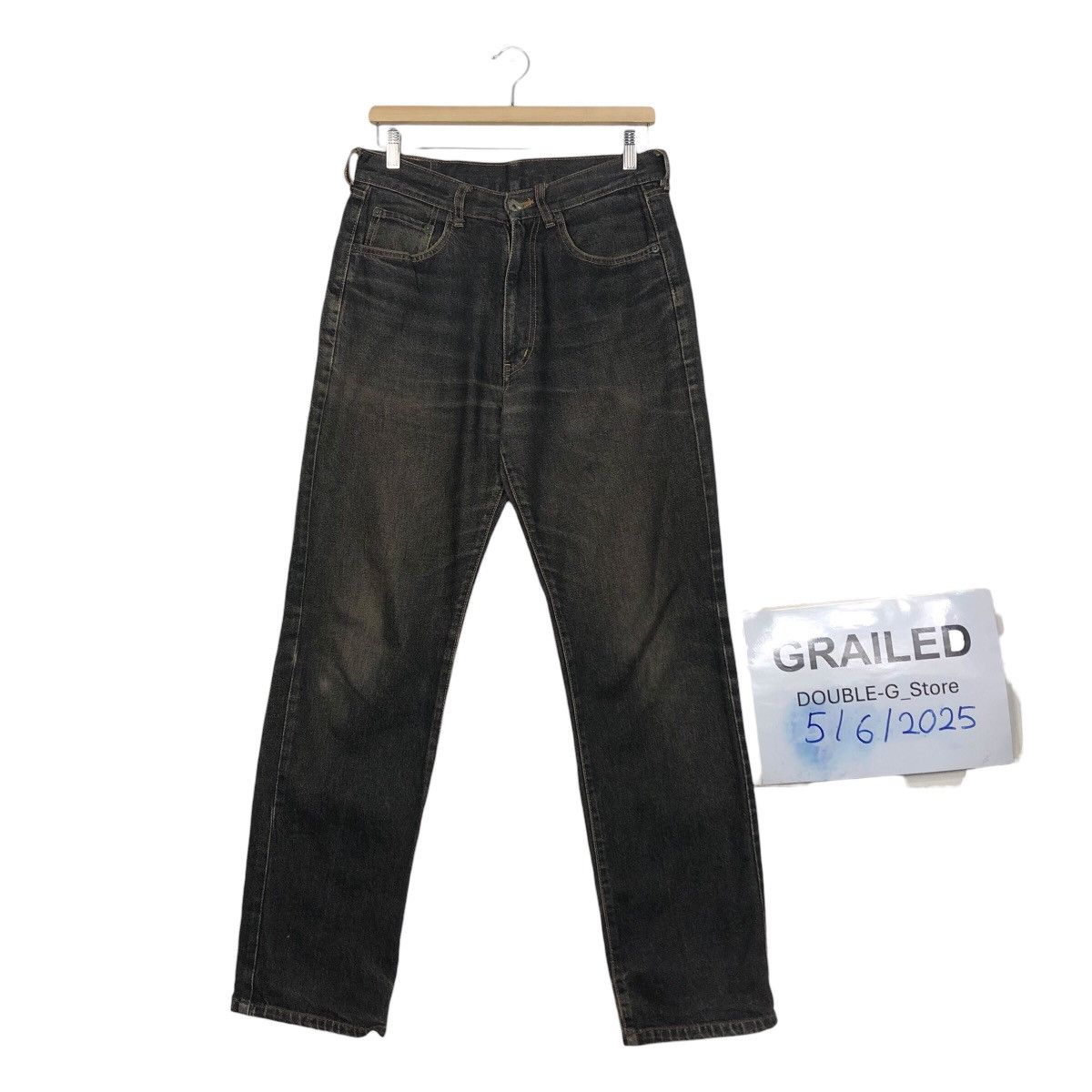 Japanese Brand Warehouse High Rise Straight Leg Jeans Faded Washed Denim Size US 30 / EU 46 - 1 Thumbnail