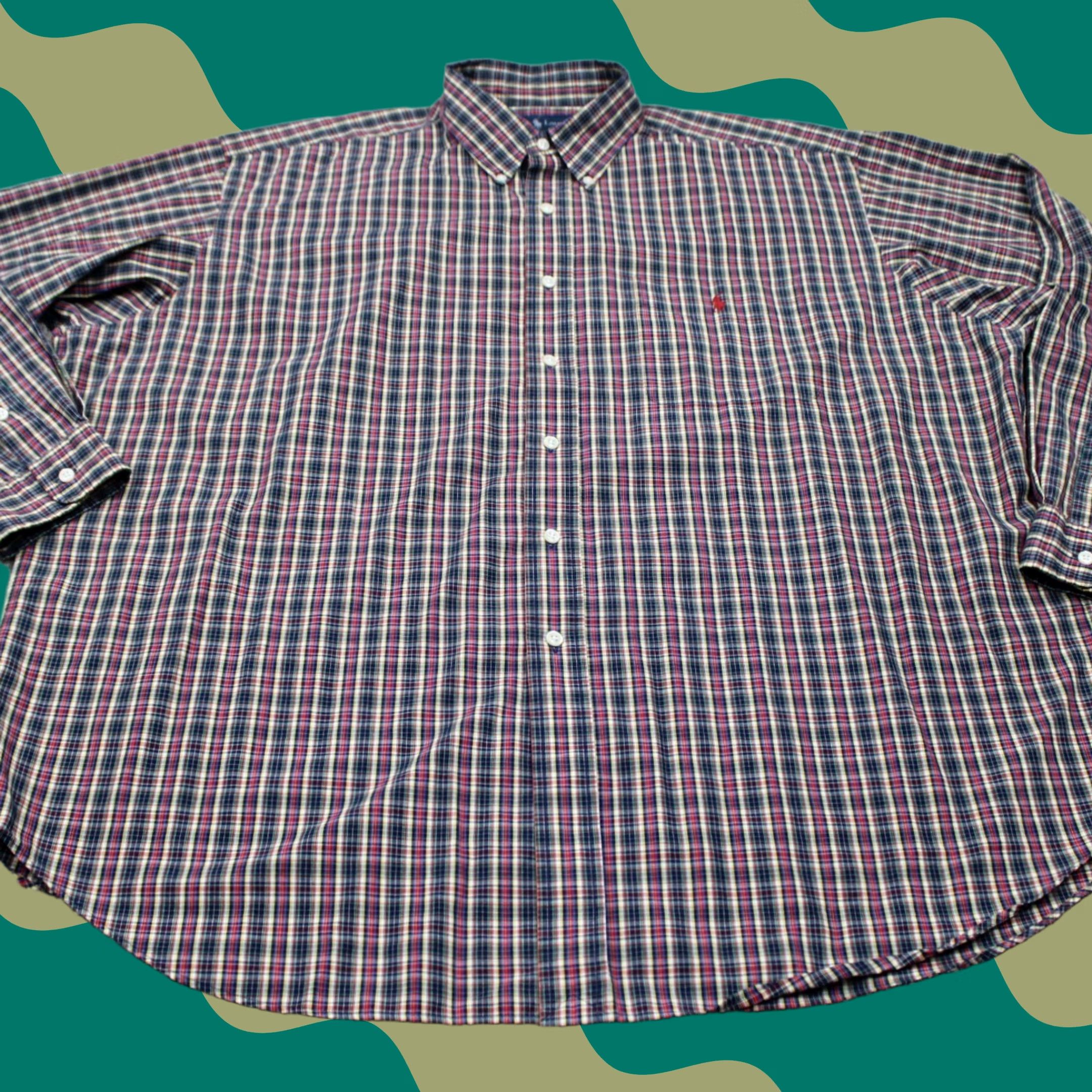 Ralph Lauren Ralph Lauren Button-Up Shirt Mens 2XL XXL Red/Blue/Yellow Check Cotton L/S Button-Down Casual, Formal, Workwear, Preppy Size US XXL / EU 58 / 5 - 1 Thumbnail
