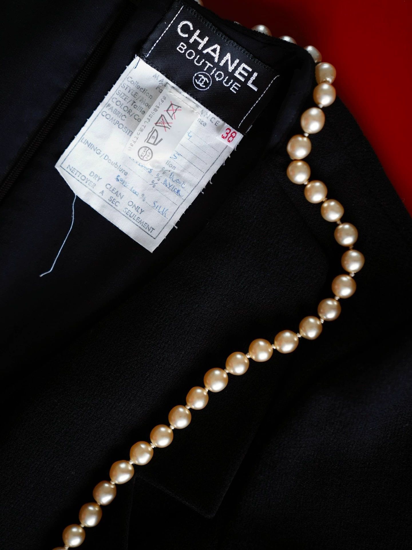Chanel Chanel 1991 FW Wool Pearl Suit Collar Knee-Length Dress S-M Size S / US 4 / IT 40 - 3 Thumbnail