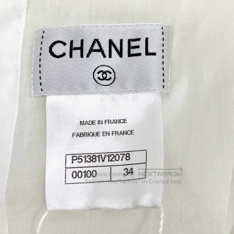 Chanel Chanel White lace waisted short-sleeved shirt Size XXS / US 00 / IT 34 - 5 Thumbnail