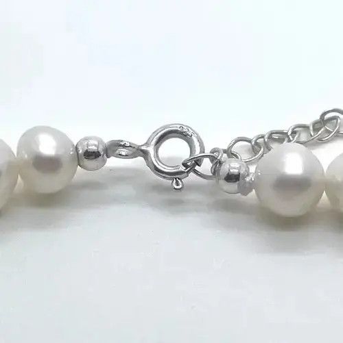Japanese Brand Natural freshwater Pearl necklace choker + bracelet Size ONE SIZE - 2 Thumbnail