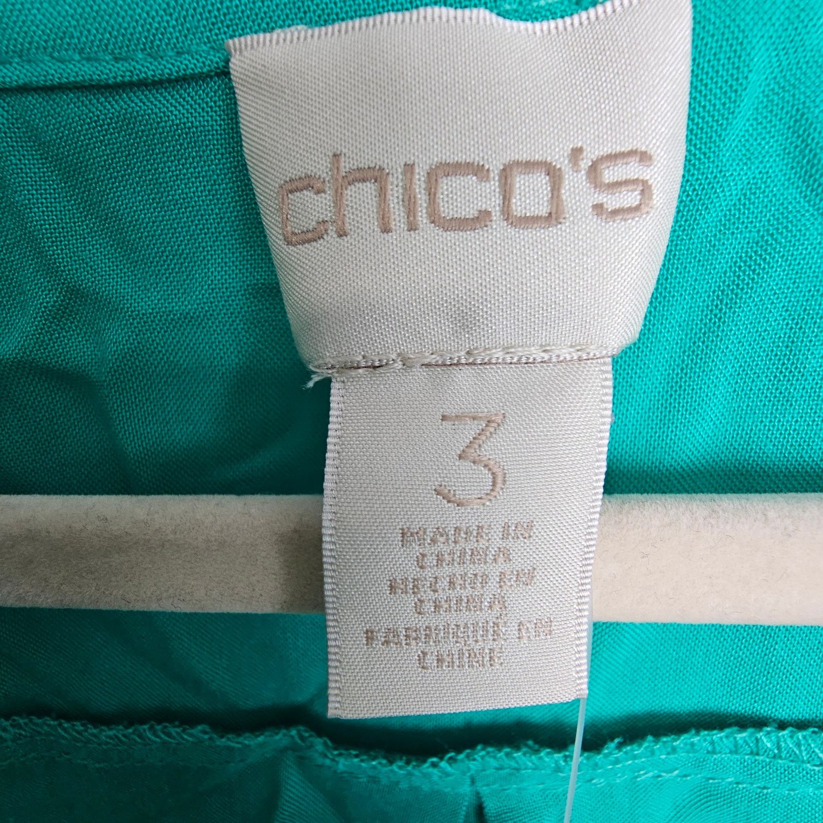 Chicos Chicos Womens V-Neck Blouse Lace Up Cold Shoulder Size 3 XL Size XL / US 12-14 / IT 48-50 - 6 Thumbnail
