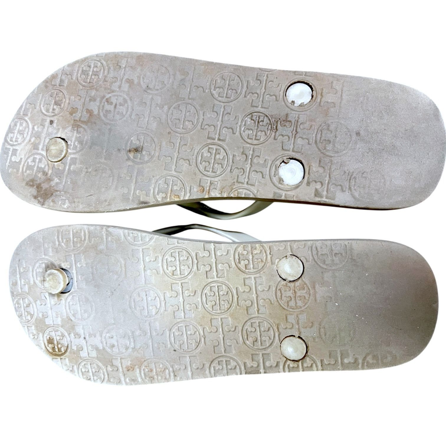 Tory Burch Women's Tory Burch Monogram Brown Flip-Flops - Size 5.5/6 Size US 5.5 / IT 35.5 - 3 Thumbnail