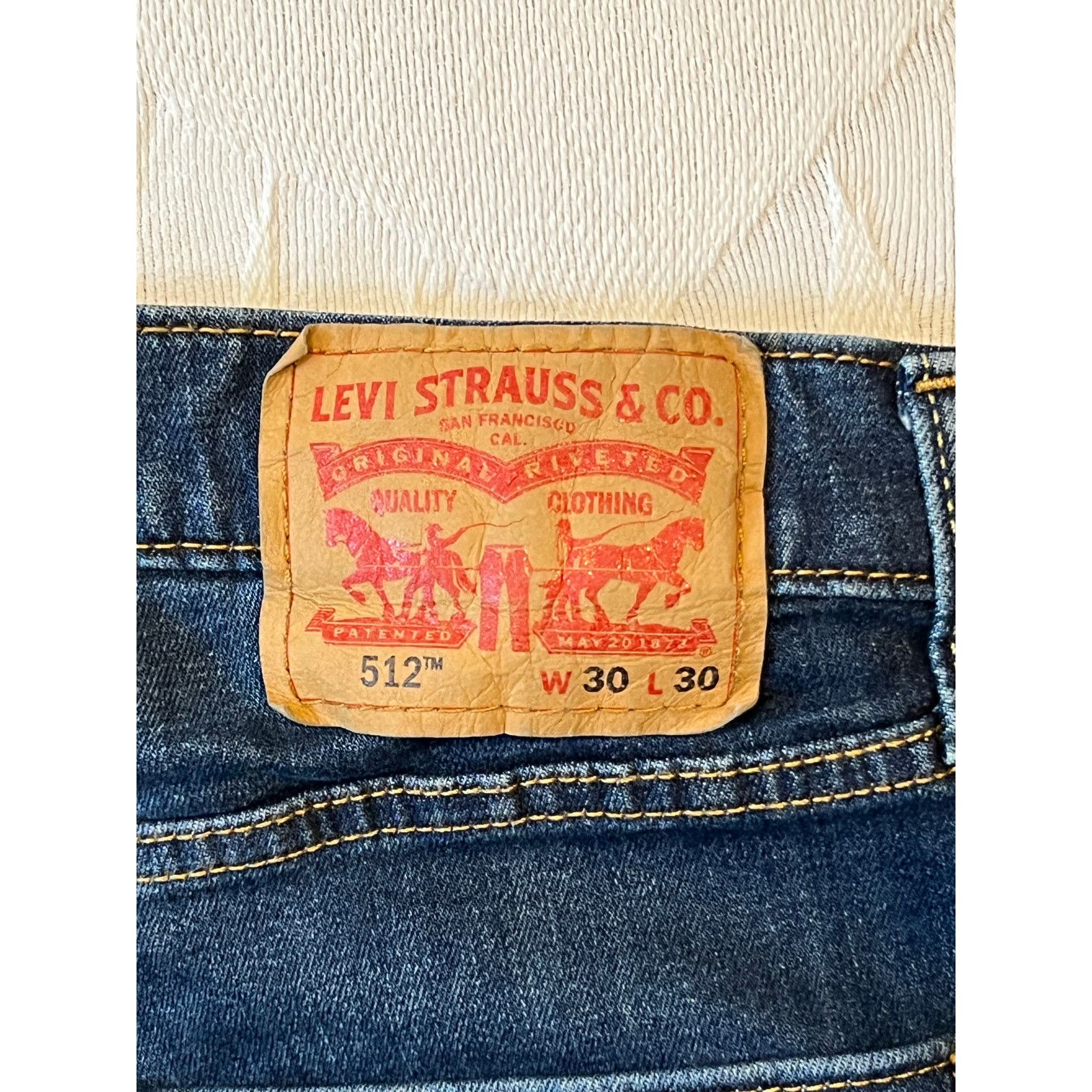 Levi's Levi's 512 Blue Jeans Curvy Fit Classic Rise Womans 30x30 Size US 32 / EU 48 - 3 Thumbnail