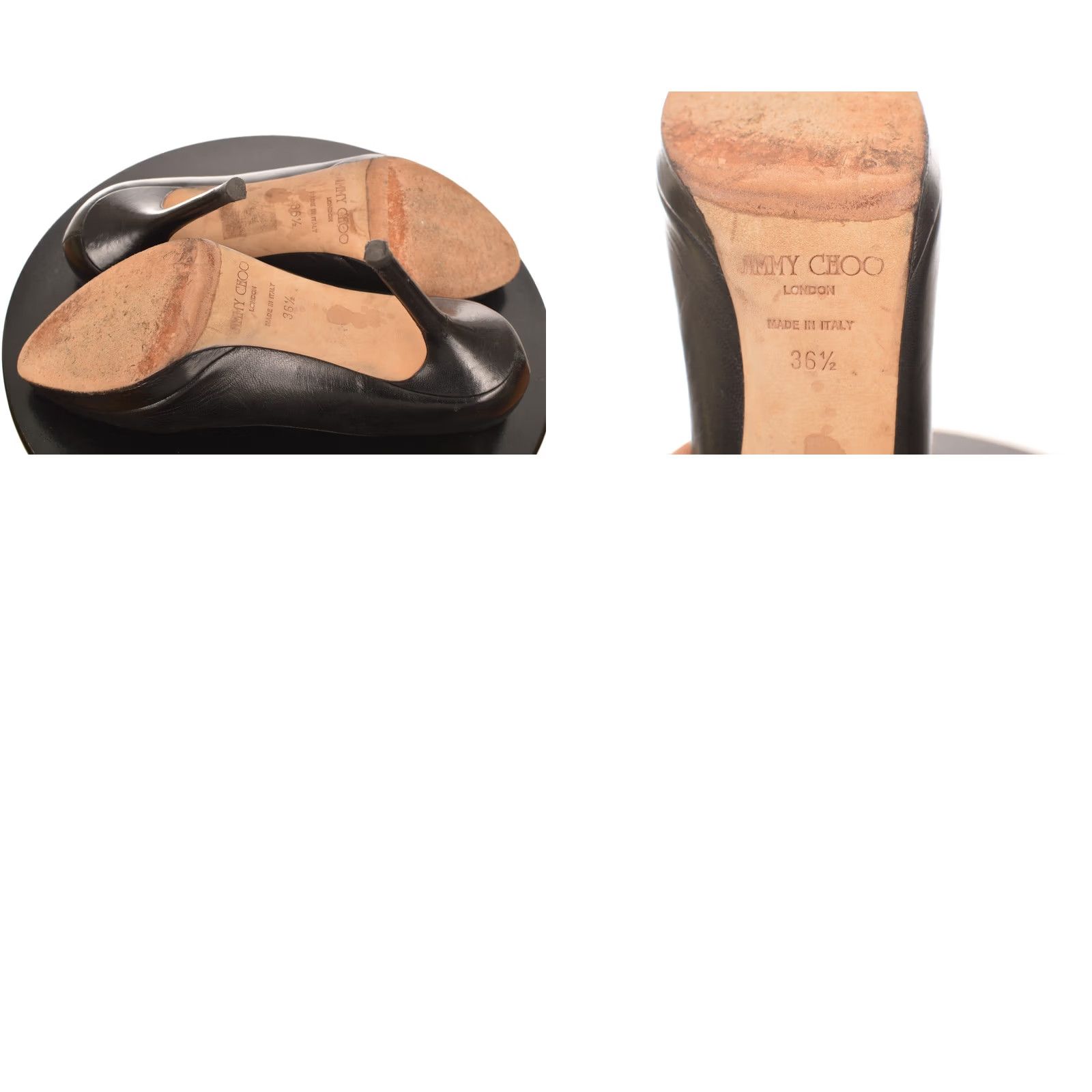 Jimmy Choo Jimmy Choo London Black Leather Heels Pumps Size 36 1/2 Womens Shoe US 6.5 Pump Budget price? Size US 7 / IT 37 - 8 Thumbnail