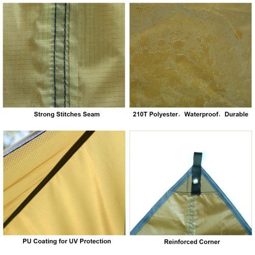 Designer × Homemade Camping Tarp Waterproof with Poles, Hammock Rain Fly Lightwe Size US L / EU 52-54 / 3 - 6 Thumbnail