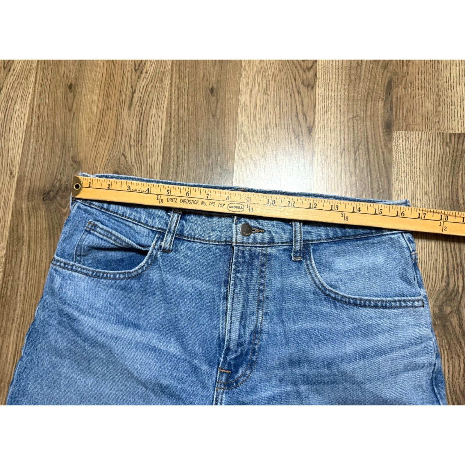 Vintage Indigo & Chino Jeans Men 34x30 Blue Denim Straight Pocket Jeans 5-Pocket Regular Rise Mid Vintage No Size US 34 / EU 50 - 7 Thumbnail