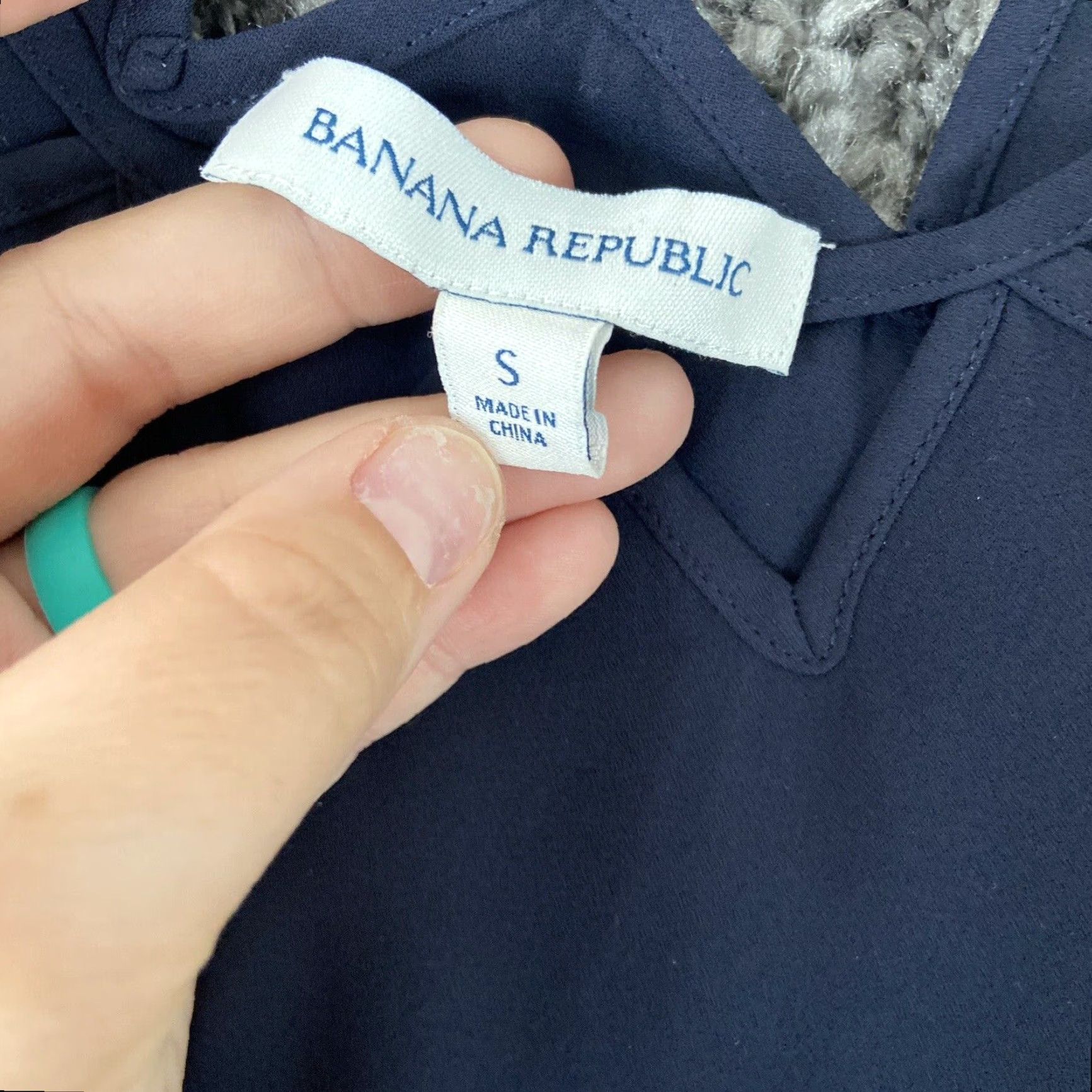 Banana Republic Banana Republic Blouse Women Size S Short Sleeve Blue Sheer Womens Size S / US 4 / IT 40 - 6 Thumbnail
