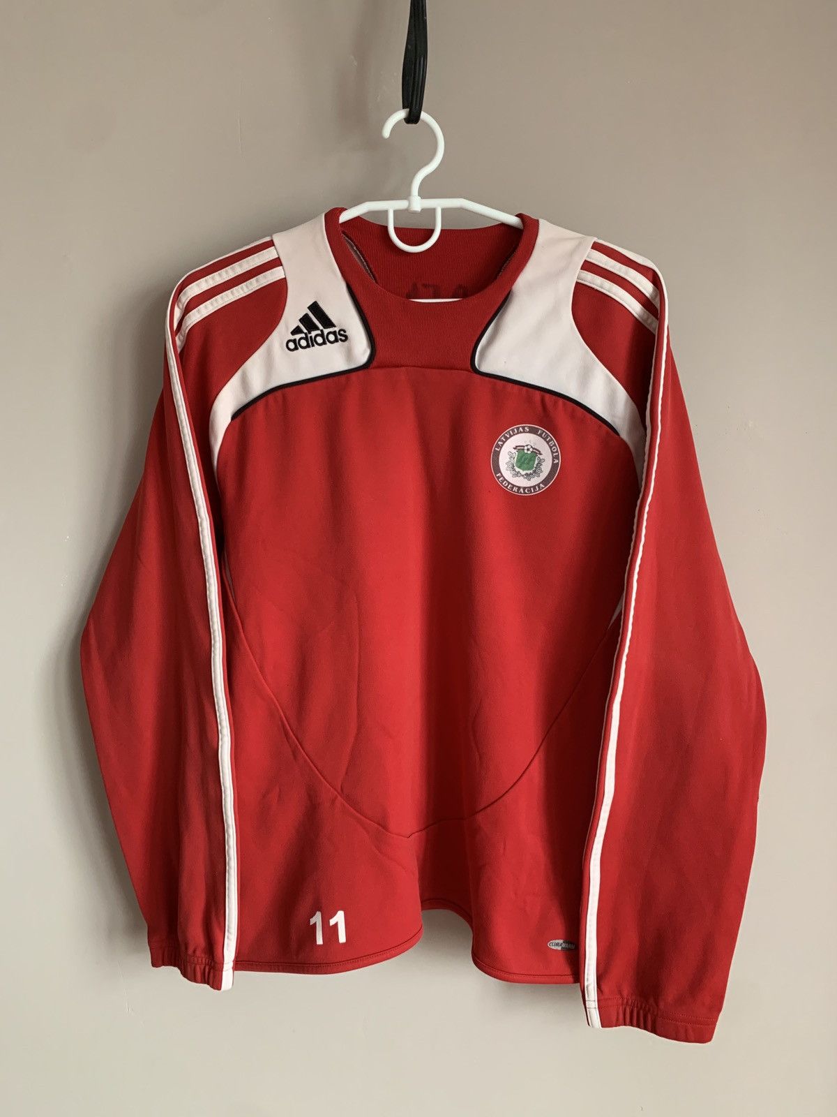 Vintage Latvia Vintage Football Sweatshirt Adidas Soccer Small Size US S / EU 44-46 / 1 - 1 Thumbnail