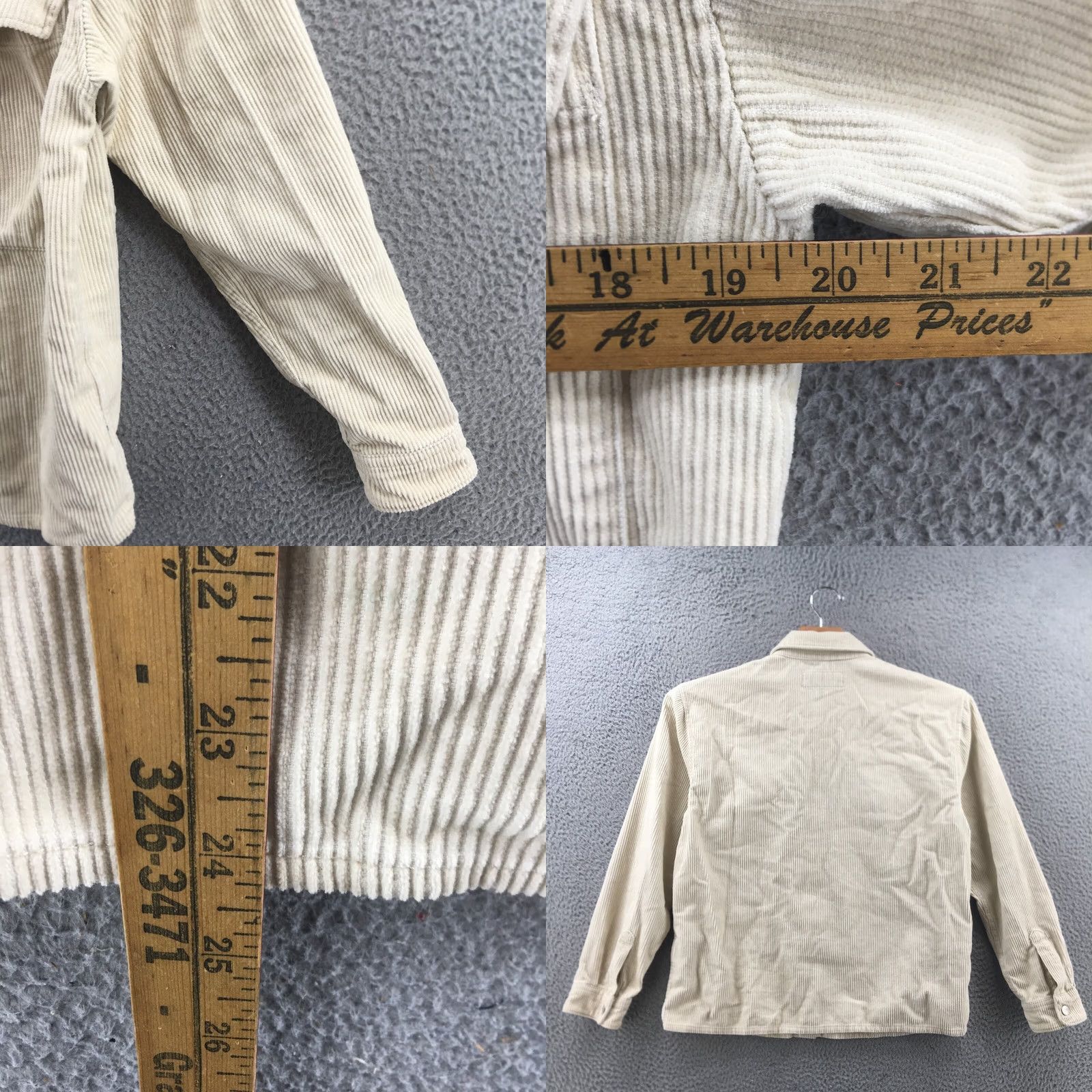 Abercrombie & Fitch Abercrombie & Fitch Corduroy Jacket Womens Small Beige Cotton Button Up Casual Size S / US 4 / IT 40 - 8 Thumbnail
