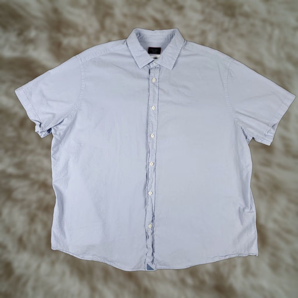 UNTUCKit UNTUCKit Shirt Mens 2XL Blue Short Sleeve Button-Up Cotton Solid Casual Mens Size US XXL / EU 58 / 5 - 1 Thumbnail