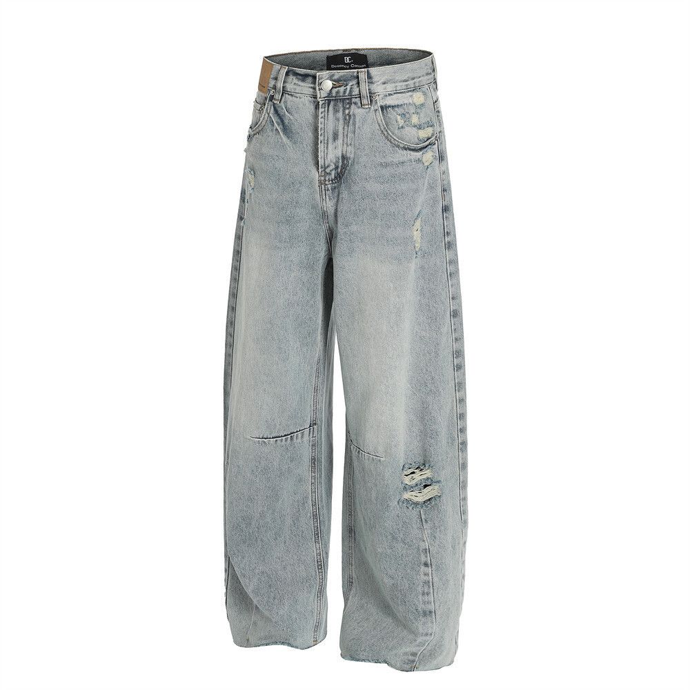 Japanese Brand × Vintage Men's vintage punk ripped washed scimitar jeans y2k Size US 32 / EU 48 - 2 Thumbnail
