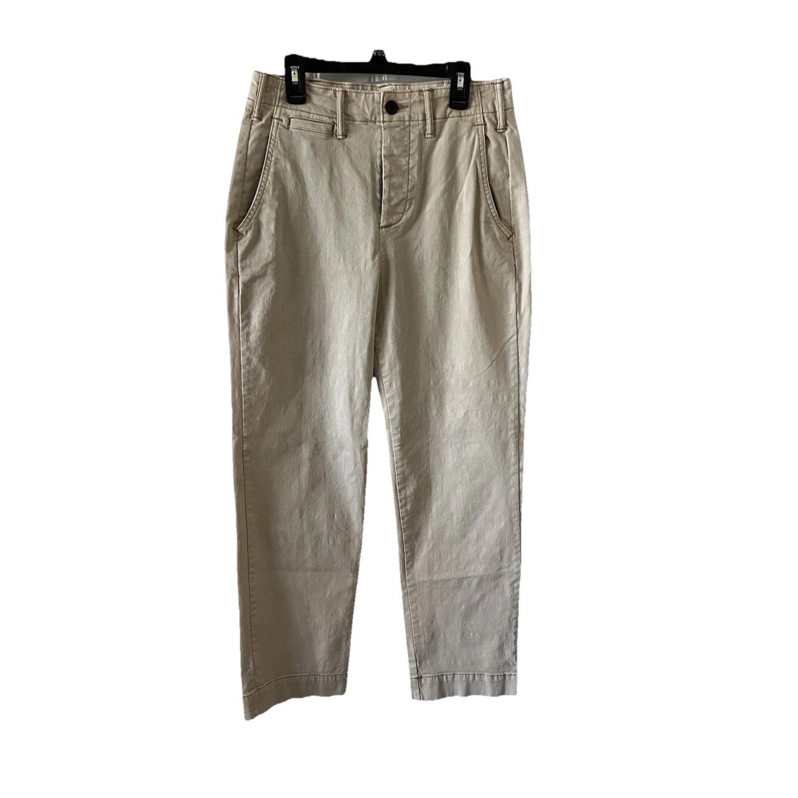 Gap High Rise Khaki Pants Button Closure Slacks Chinos 4 Pockets Size 27" / US 4 / IT 40 - 1 Thumbnail