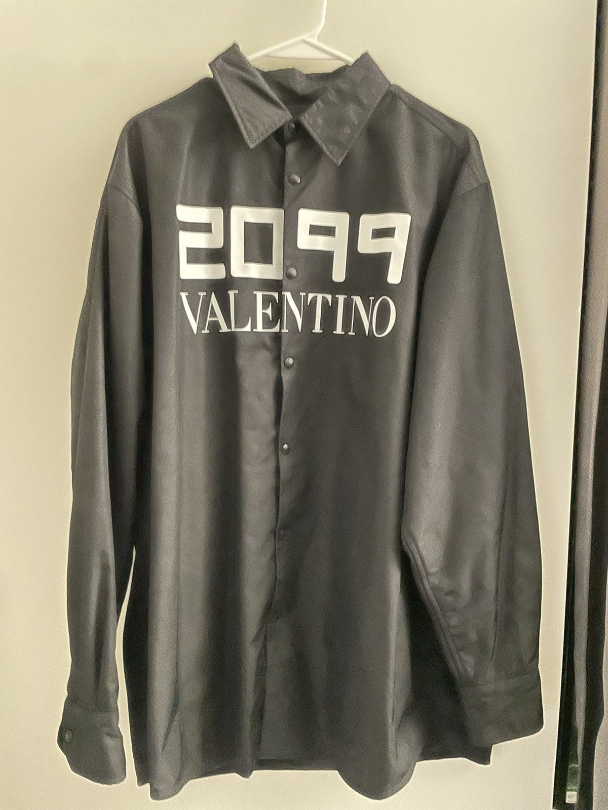 Valentino VALENTINO Logo Print Shirt Jacket Size US M / EU 48-50 / 2 - 1 Thumbnail