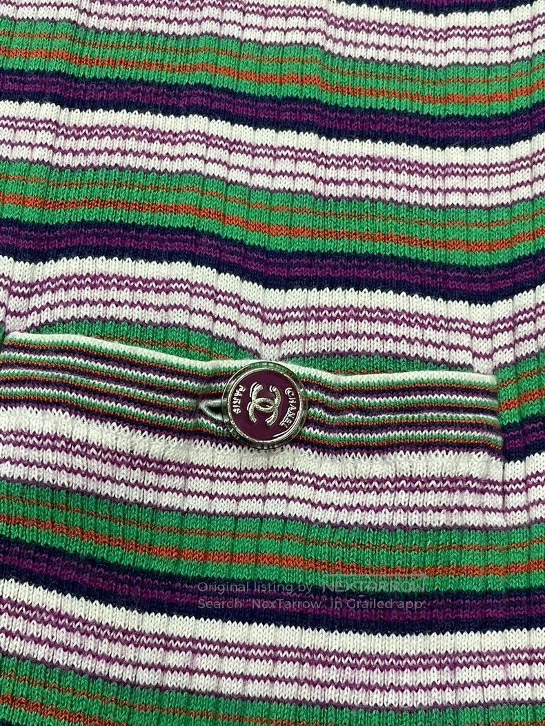 Chanel Chanel Color Block Stripe Knit Dress. Size US M / EU 48-50 / 2 - 2 Thumbnail