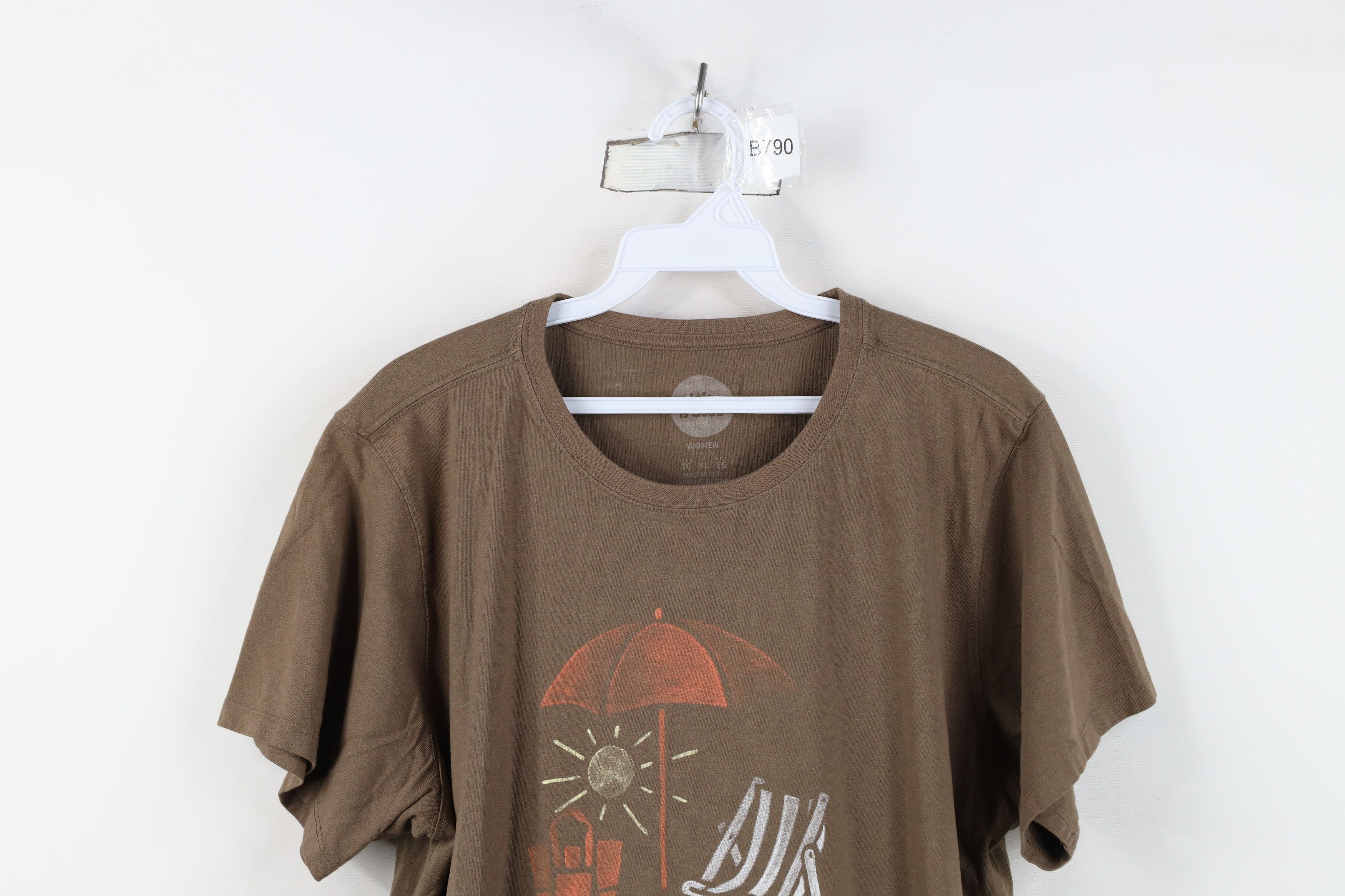 Life is Good Life Is Good Spell Out Beach Sun Short Sleeve T-Shirt Brown Size XL / US 12-14 / IT 48-50 - 2 Thumbnail