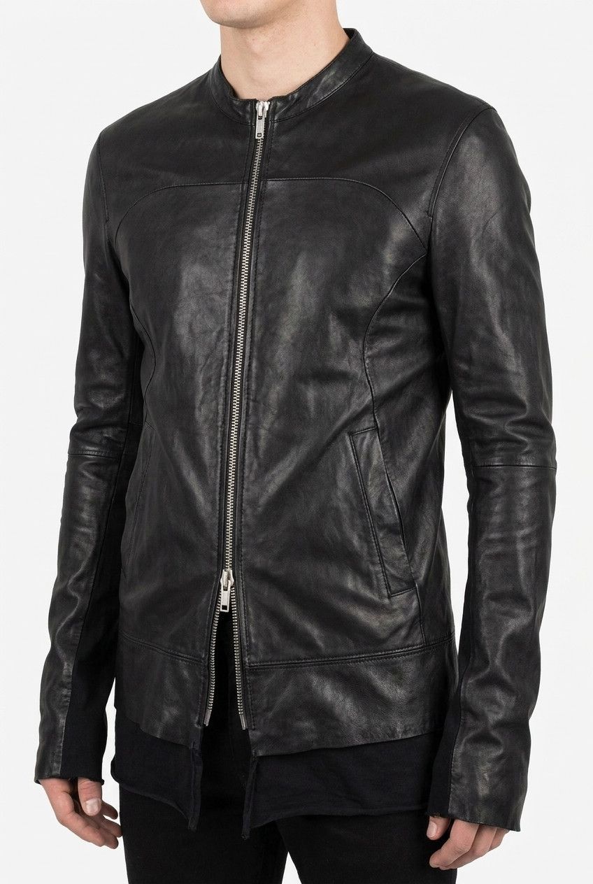 Nicolas & Mark Vulpinari Layered Leather Zip Jacket Size US M / EU 48-50 / 2 - 3 Thumbnail