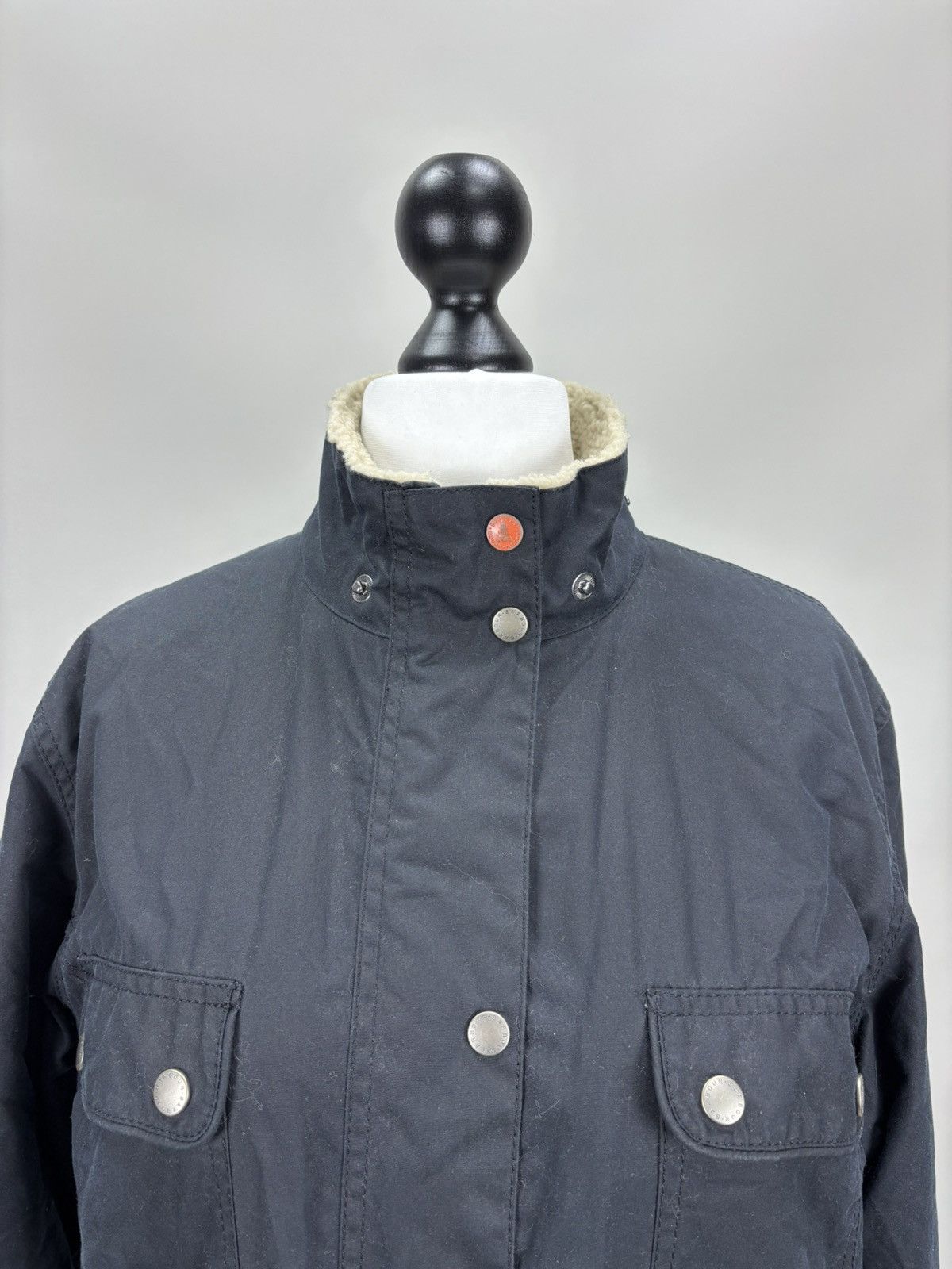 Barbour Womens waxed jacket Barbour Carribena Size 10 Color Blue Size L / US 10 / IT 46 - 4 Thumbnail