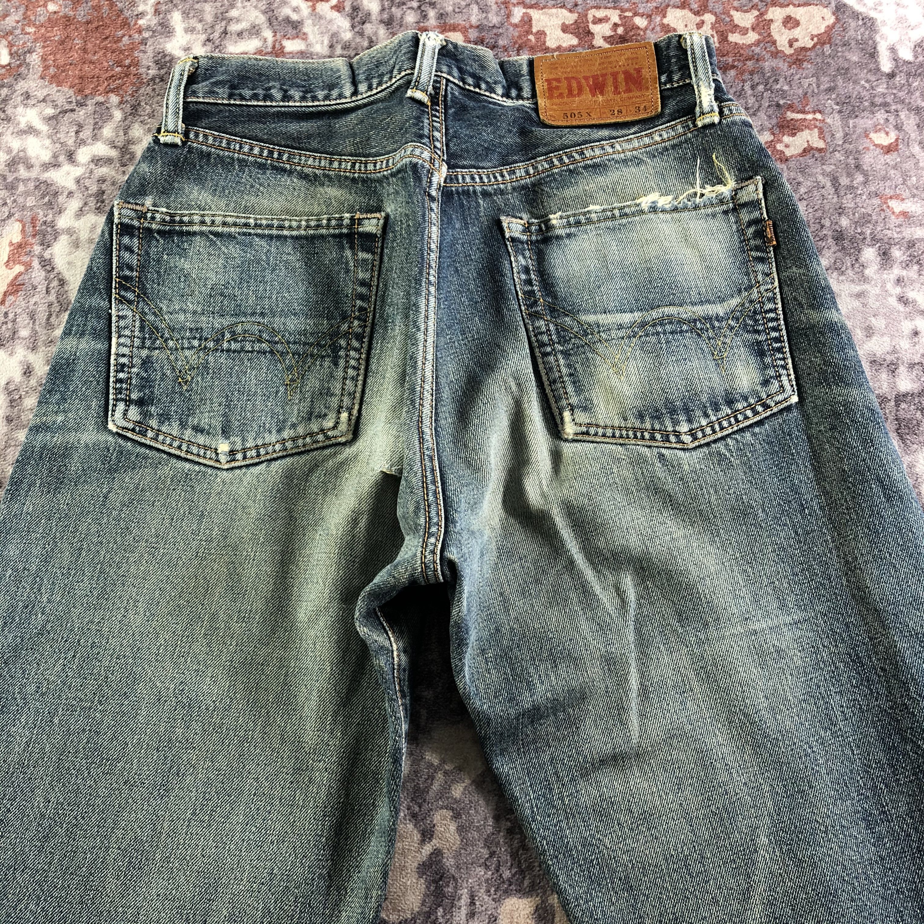 Edwin Vintage Blue Wash Edwin 505 Selvedge Jeans-JM3650 Size US 28 / EU 44 - 4 Thumbnail