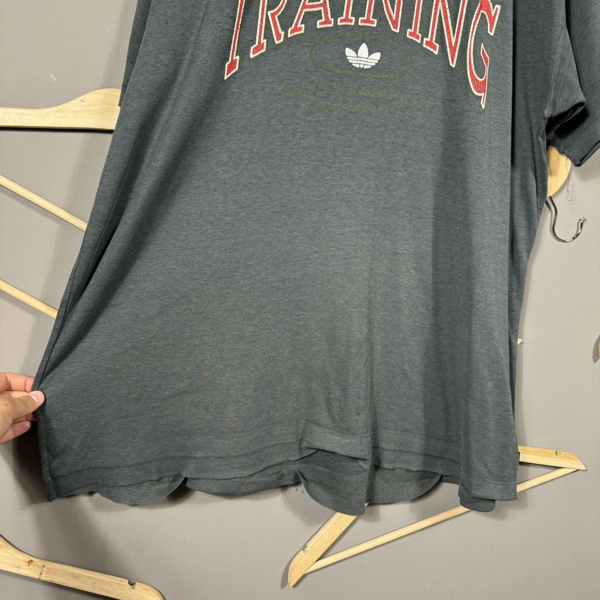 Adidas × Vintage Vintage 80s Adidas Training T-shirt Size US XXL / EU 58 / 5 - 7 Thumbnail