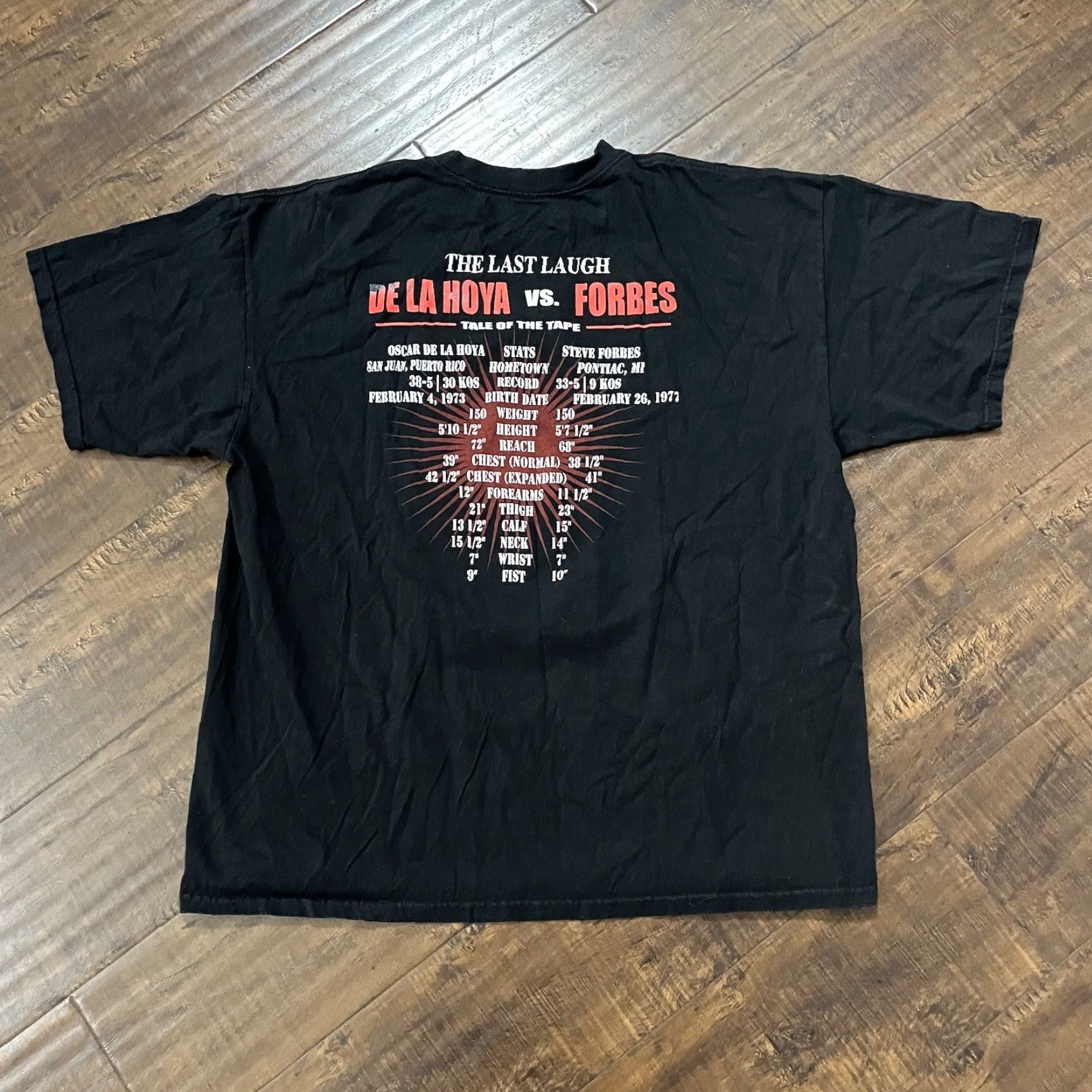 Vintage VINTAGE Oscar De La Hoya Vs Forbes 2008 Boxing Rap Promo T-Shirt Mens XL Black Shirt Mens XL Black Boxing Rap Promo 2008 Vintage Fonts? Size US XL / EU 56 / 4 - 3 Thumbnail
