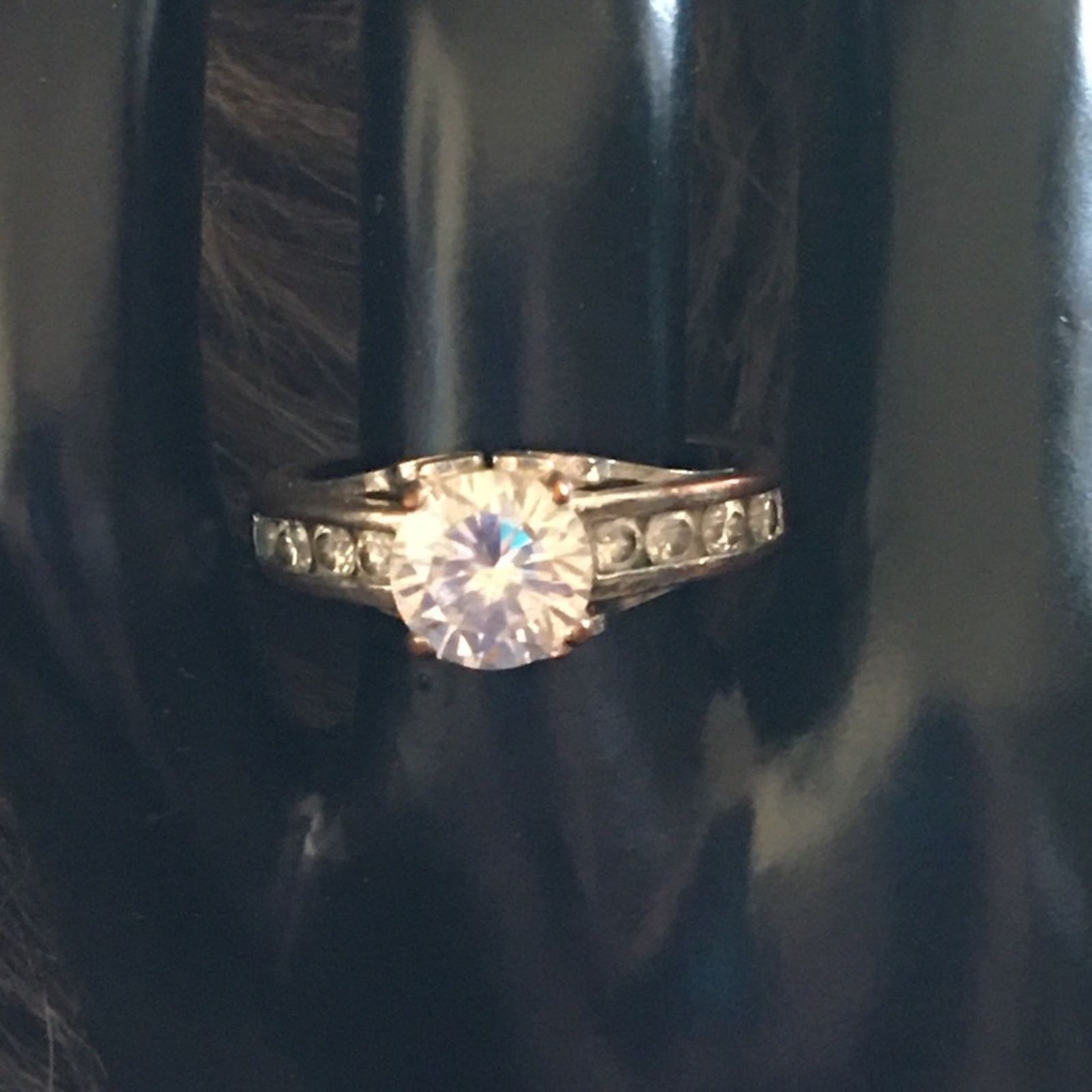 Vintage Vintage cubic zirconia wedding band ring Size ONE SIZE - 2 Thumbnail