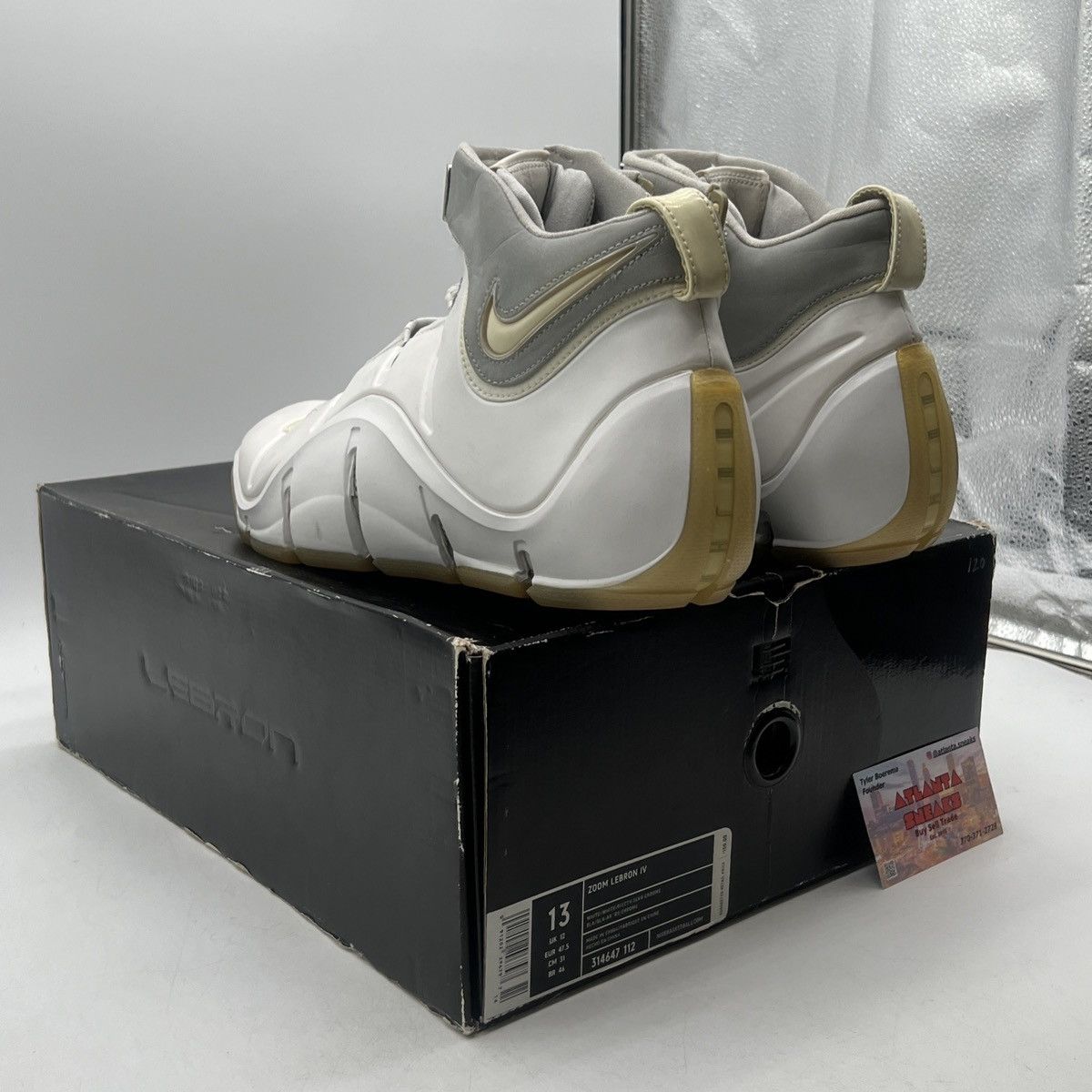 Nike Zoom lebron 4 white chrome Size US 13 / EU 46 - 4 Thumbnail
