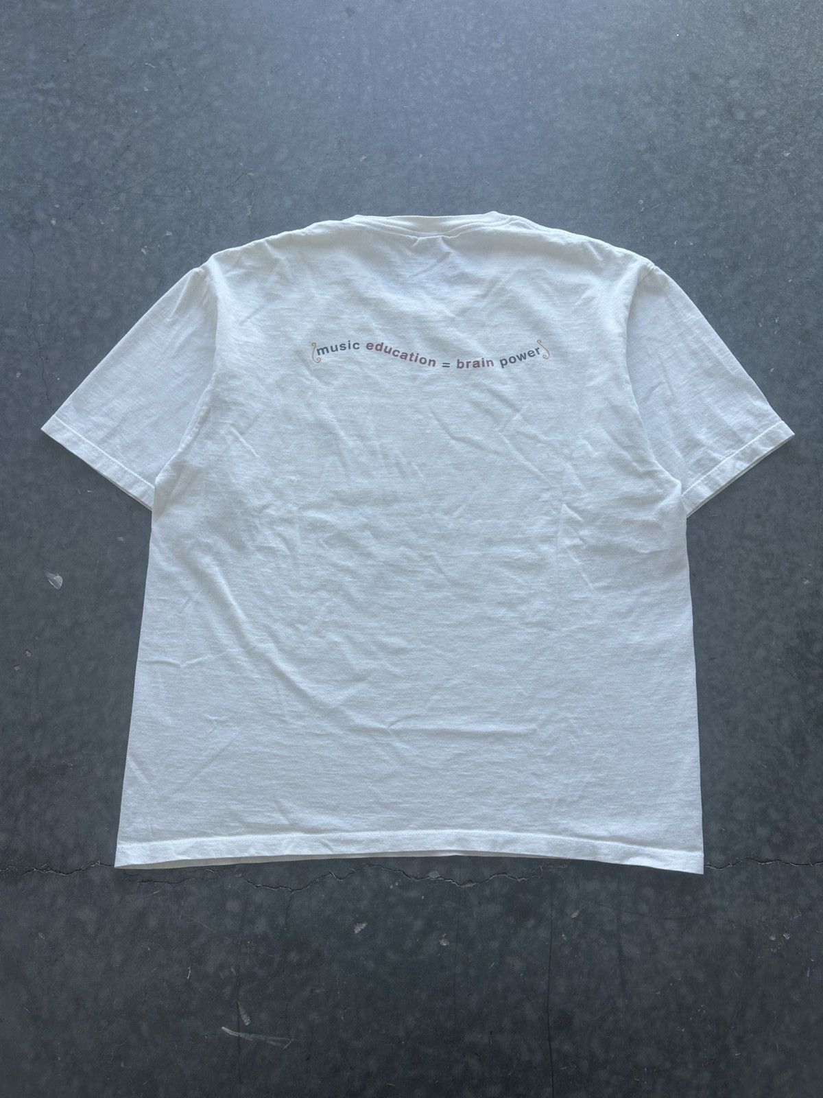 Tommy Hilfiger × Vintage Vintage 90s Tommy Hilfiger Save The Music Graphic Tee Size US L / EU 52-54 / 3 - 5 Thumbnail