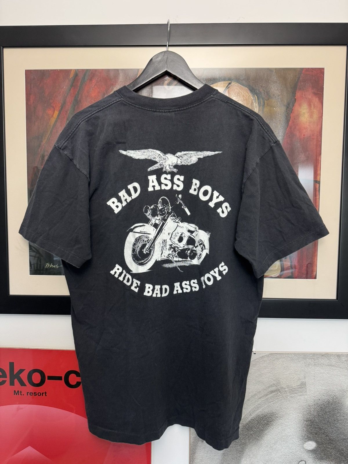 Vintage Vintage 90s Single Stitch Bad Ass Boys Bike Week Eagle Tee Size US XL / EU 56 / 4 - 2 Thumbnail