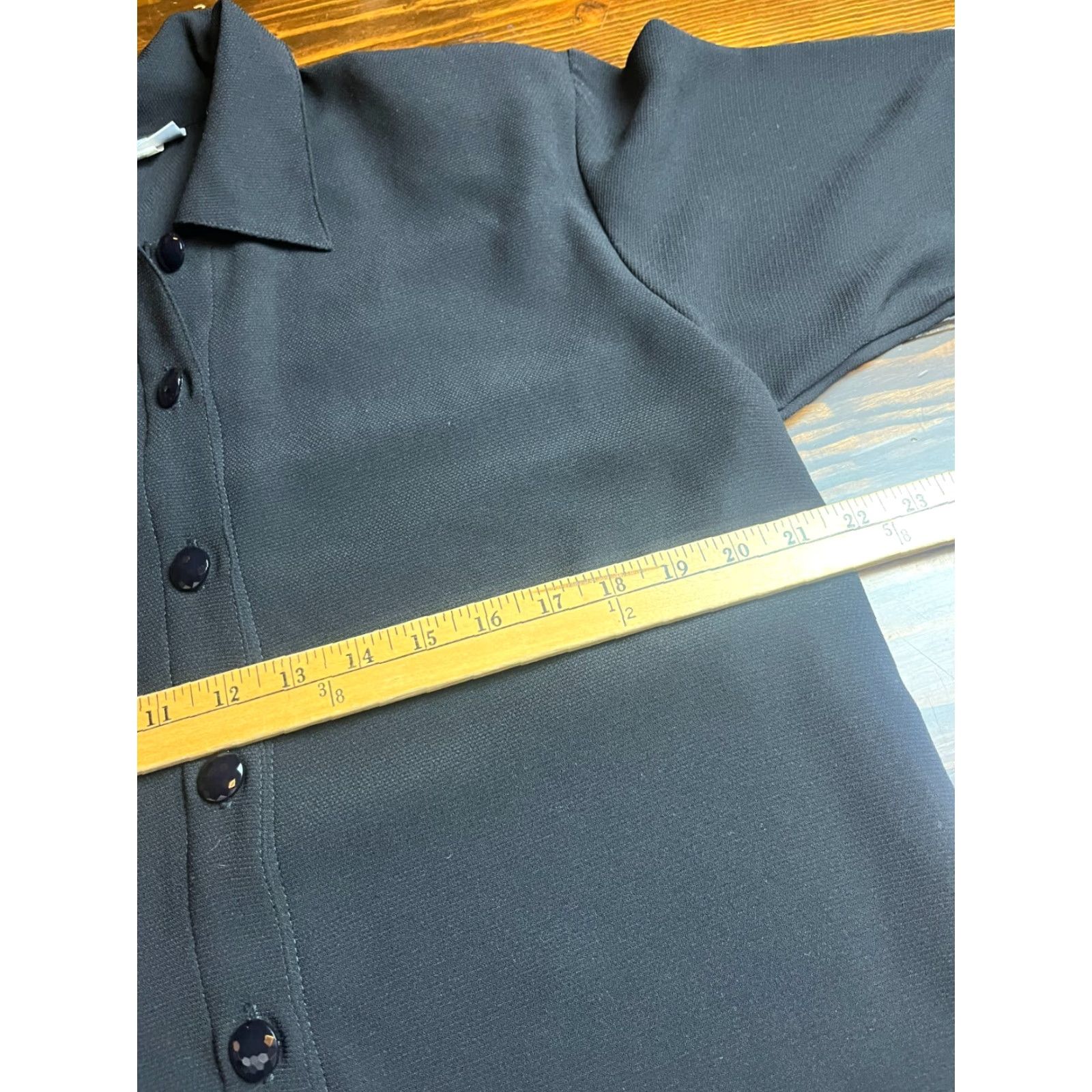GRAFF VINTAGE Graff Shirt Women's Medium Black Button Up Shoulder Pads Modern Casual Regular Womens Size M / US 6-8 / IT 42-44 - 4 Thumbnail