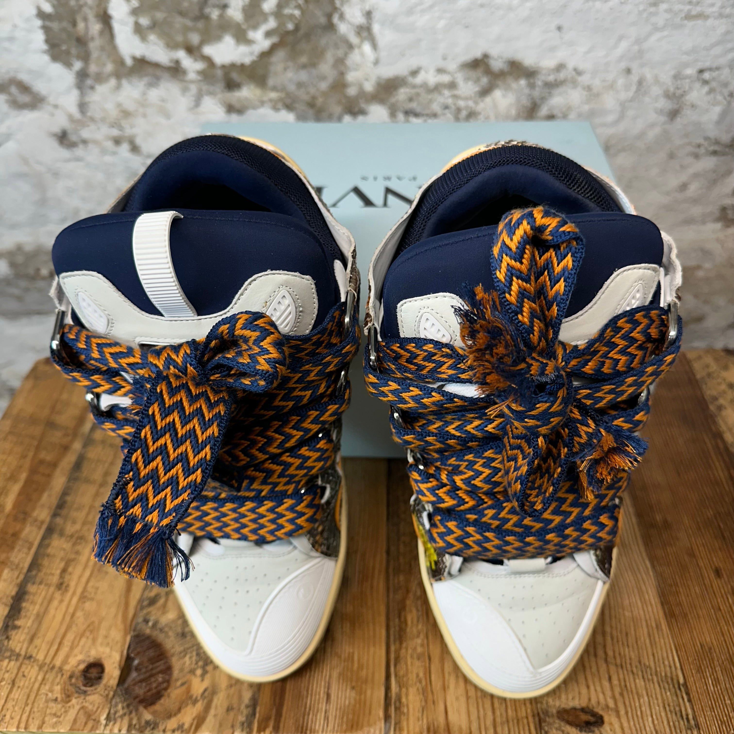 Lanvin Lanvin Curb Multicolor Snakeskin Sneaker Sz 12 (45) Size US 12 / EU 45 - 4 Thumbnail
