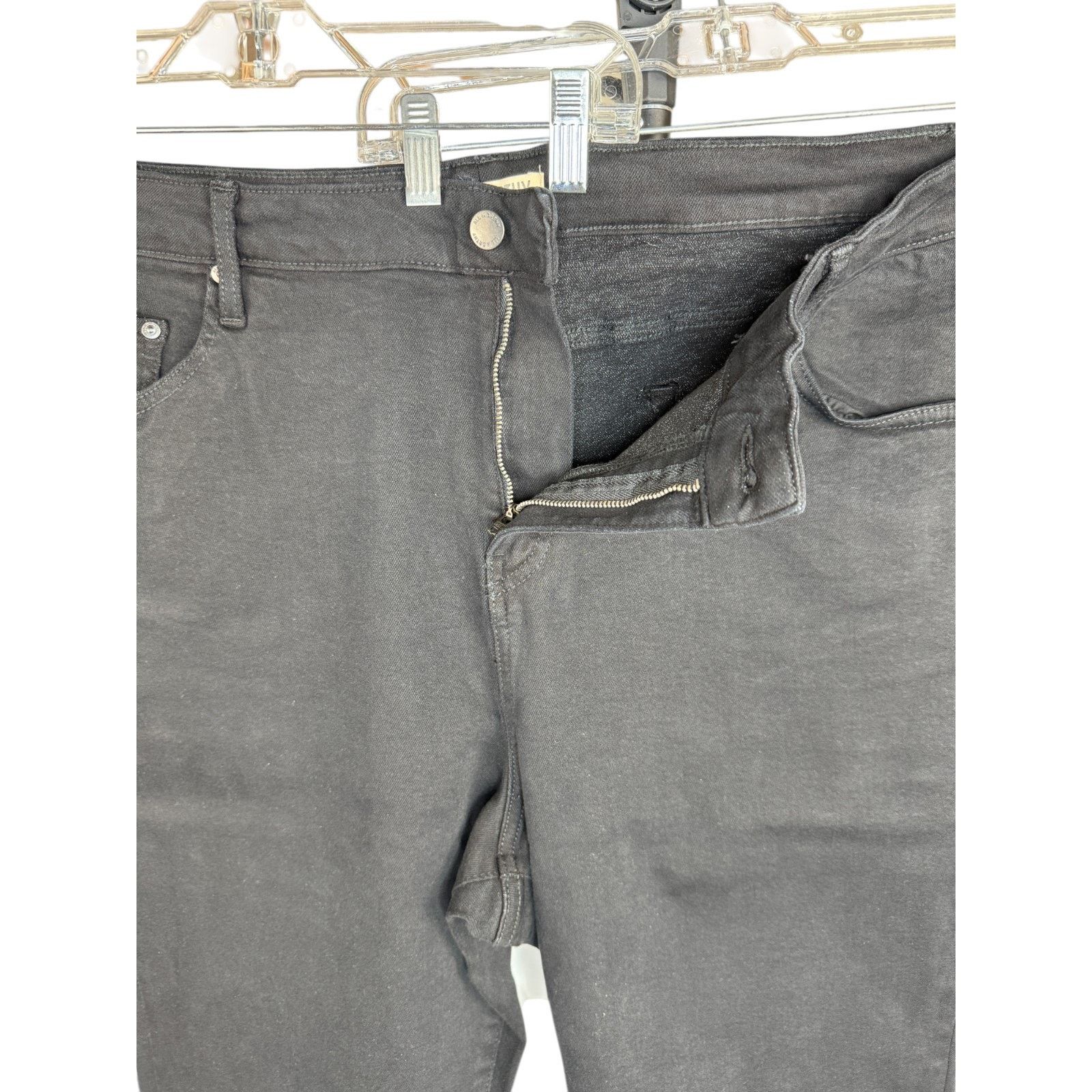 Other ALL WORTHY Black Stretch Jeans P 24W 26W 28W Cotton Blend Size 39" - 7 Thumbnail