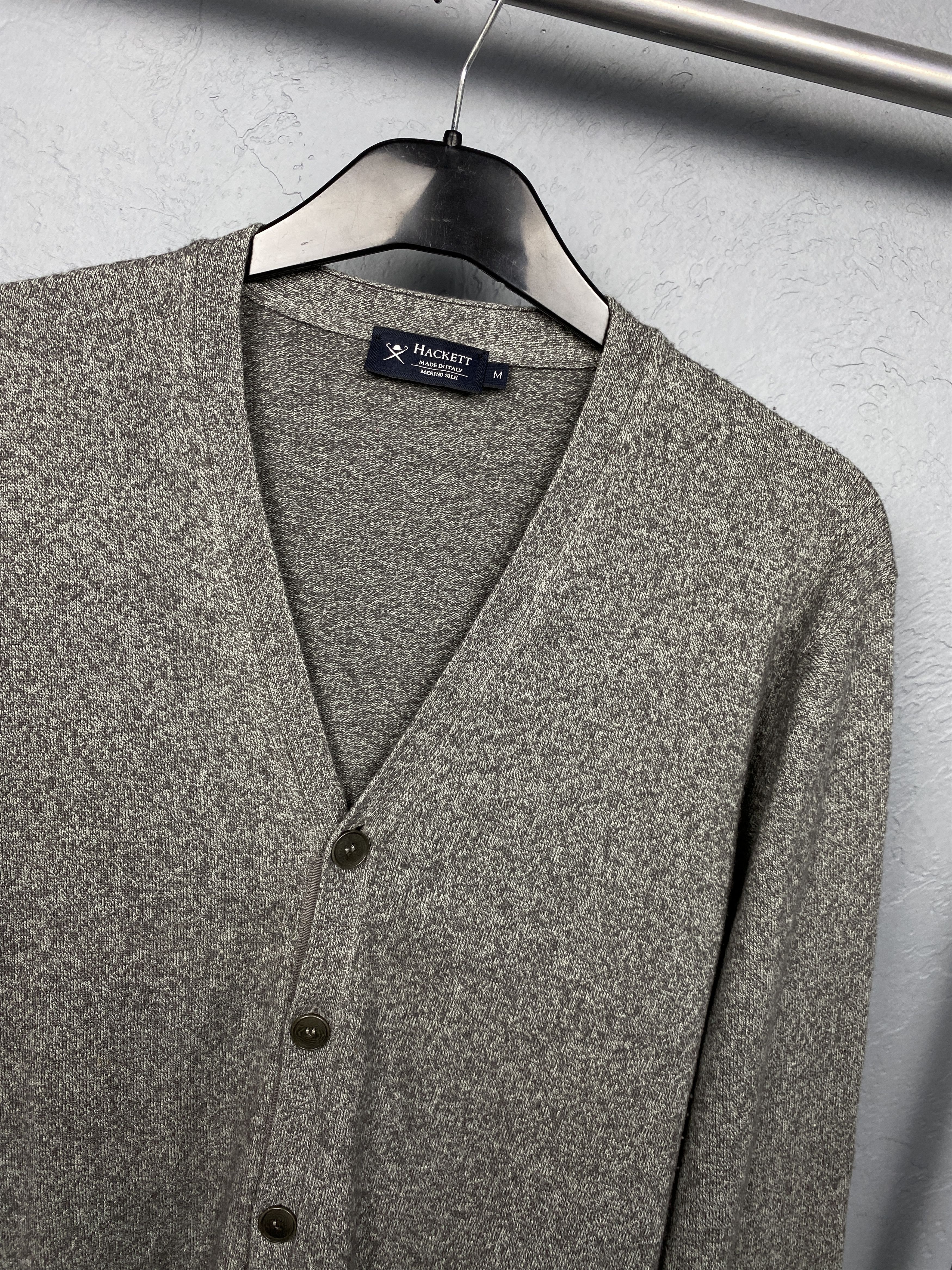 Hackett Hackett Vintage Mens Wool+Silk Cardigan Sweater Size US M / EU 48-50 / 2 - 2 Thumbnail