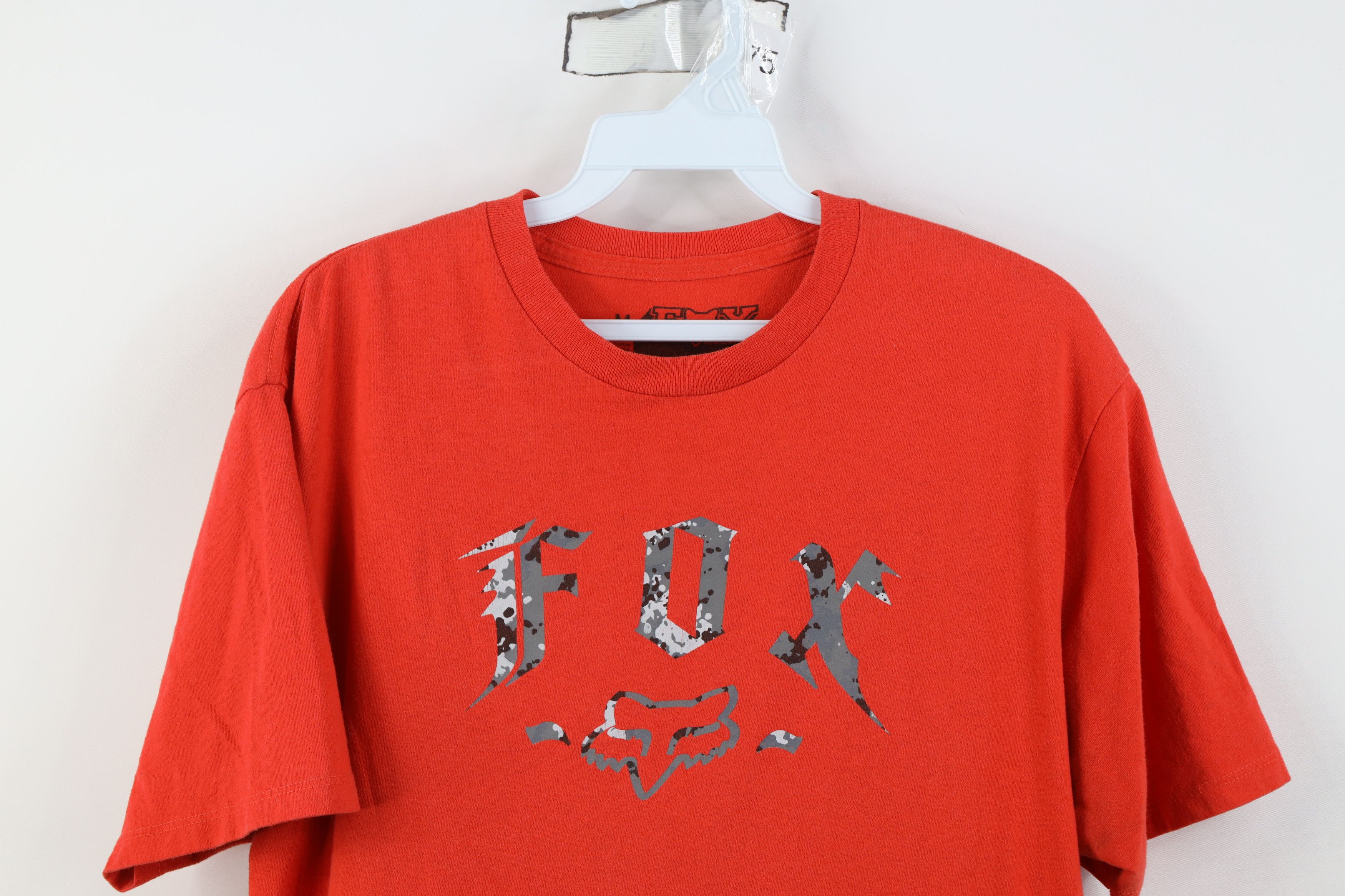 Fox Racing Vintage Y2K Fox Racing Spell Out Camouflage T-Shirt Red Size US M / EU 48-50 / 2 - 2 Thumbnail