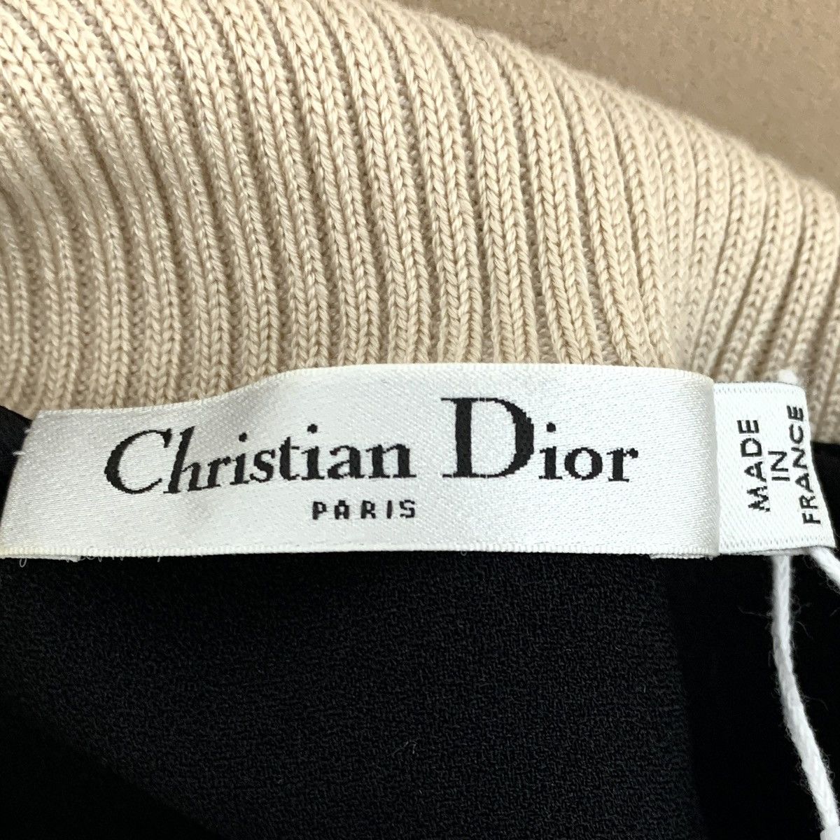 Dior Dior Brown Long Sleeve Off-shoulder Spliced Dress K26WX Size S / US 4 / IT 40 - 5 Thumbnail