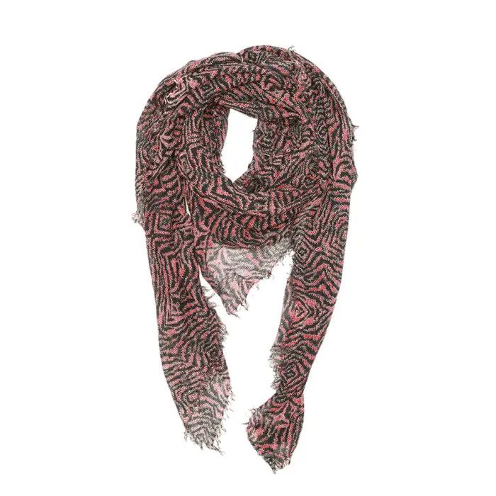 Zadig & Voltaire Zadig & Voltaire Delta All Over Zebra Blue Pink Scarf Scarf Size ONE SIZE - 1 Thumbnail