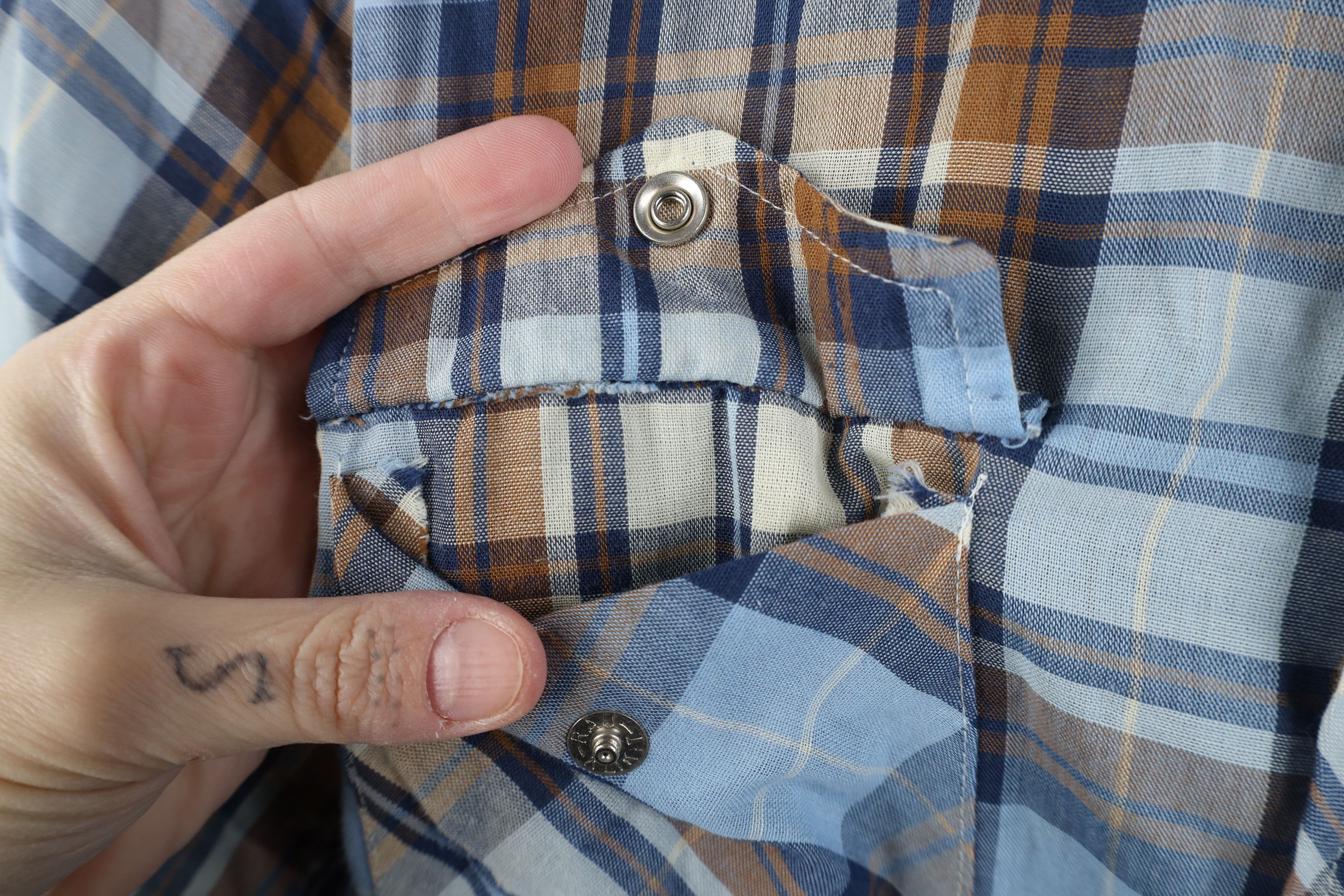 Wrangler Vintage 70s Wrangler Western Cowboy Pearl Snap Button Shirt Size US XXL / EU 58 / 5 - 6 Thumbnail
