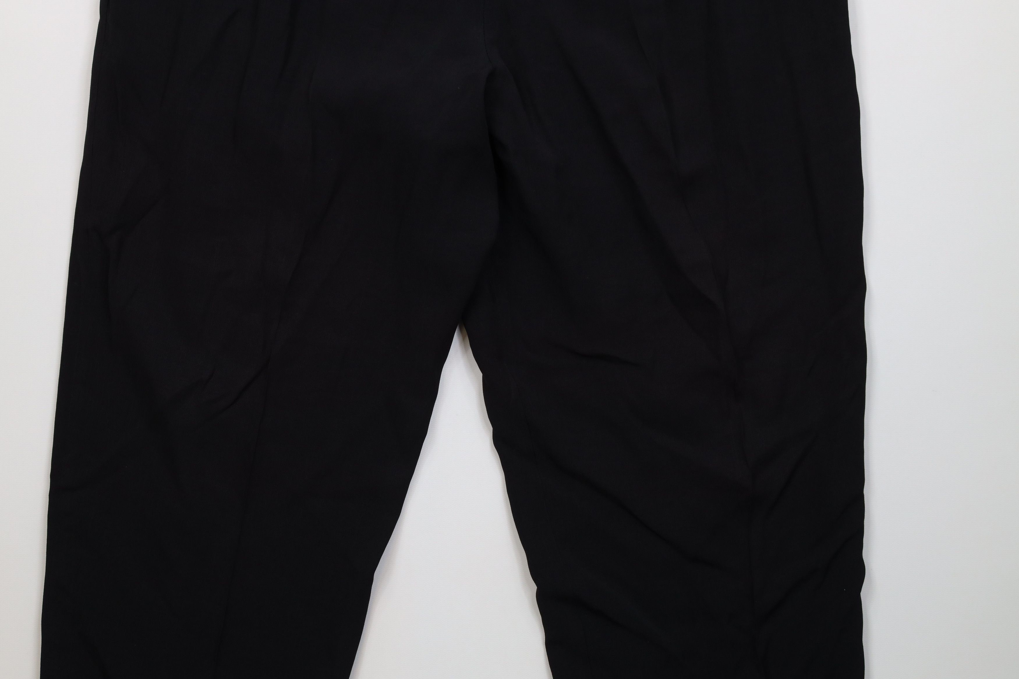 Vintage Vintage 90s Streetwear Gabardine Blend Knit Pants Black USA Size 30" / US 8 / IT 44 - 4 Thumbnail