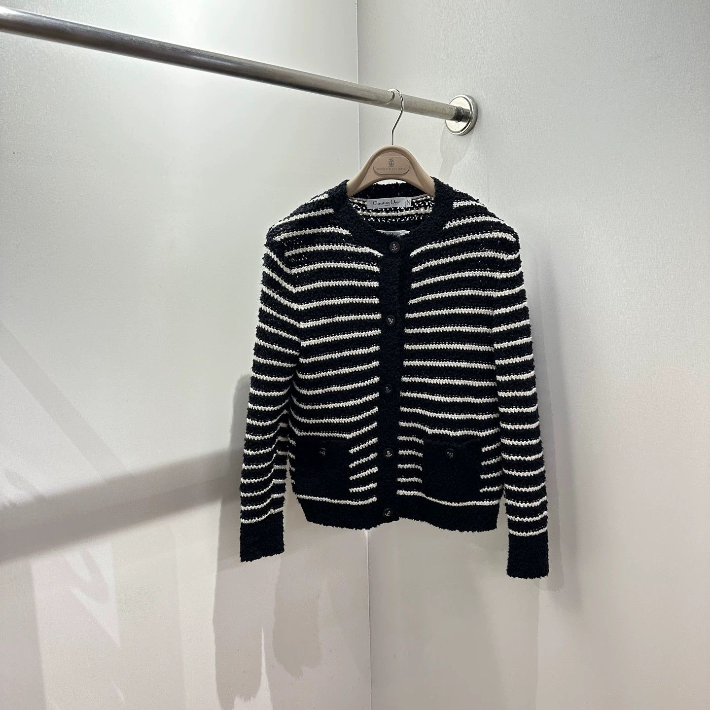Christian Dior Monsieur Dior may790 Stripe Anchor Wool-Cotton Knit Set 34 Size XS / US 0-2 / IT 36-38 - 1 Thumbnail