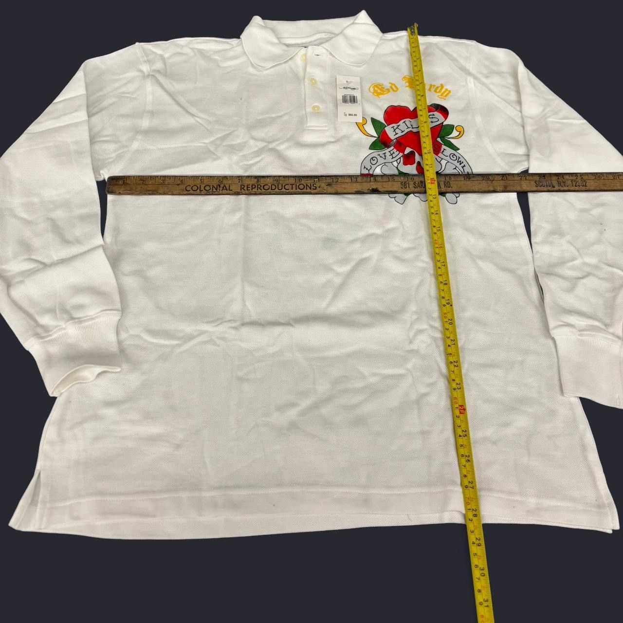 Ed Hardy Y2K Ed Hardy Polo Love kills slowly shirt double sided print Size US L / EU 52-54 / 3 - 5 Thumbnail