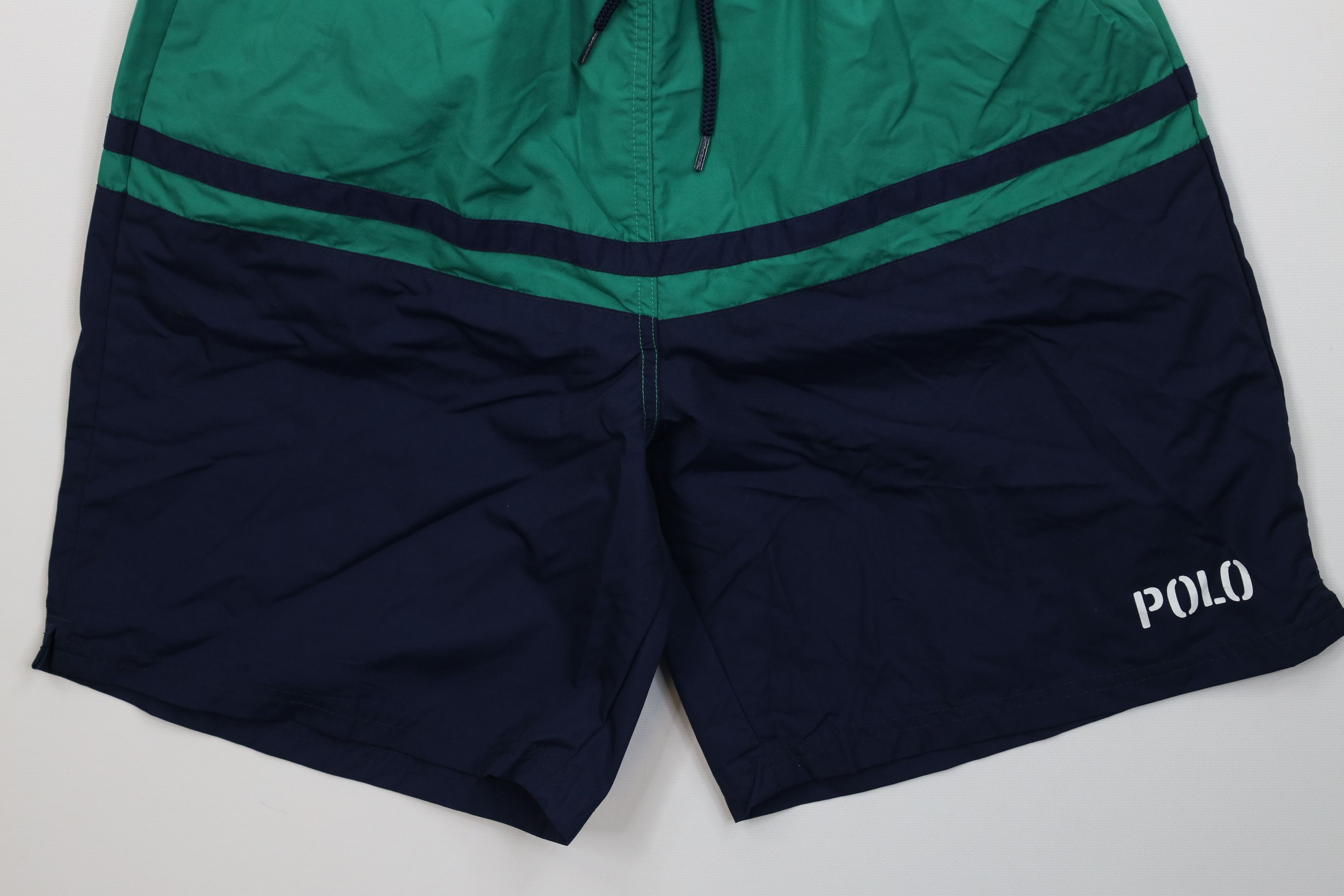 Polo Ralph Lauren Vintage 90s Ralph Lauren Stencil Stamp Lined Shorts Trunks Size US 30 / EU 46 - 4 Thumbnail