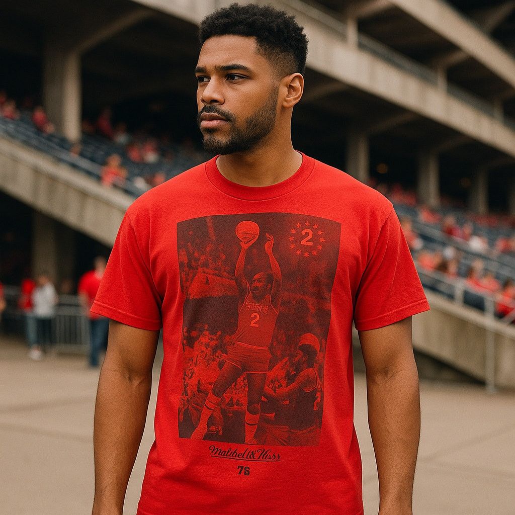 Mitchell & Ness Mitchell & Ness Philadelphia 76ers Moses Malone T Shirt XL Size US XL / EU 56 / 4 - 1 Thumbnail