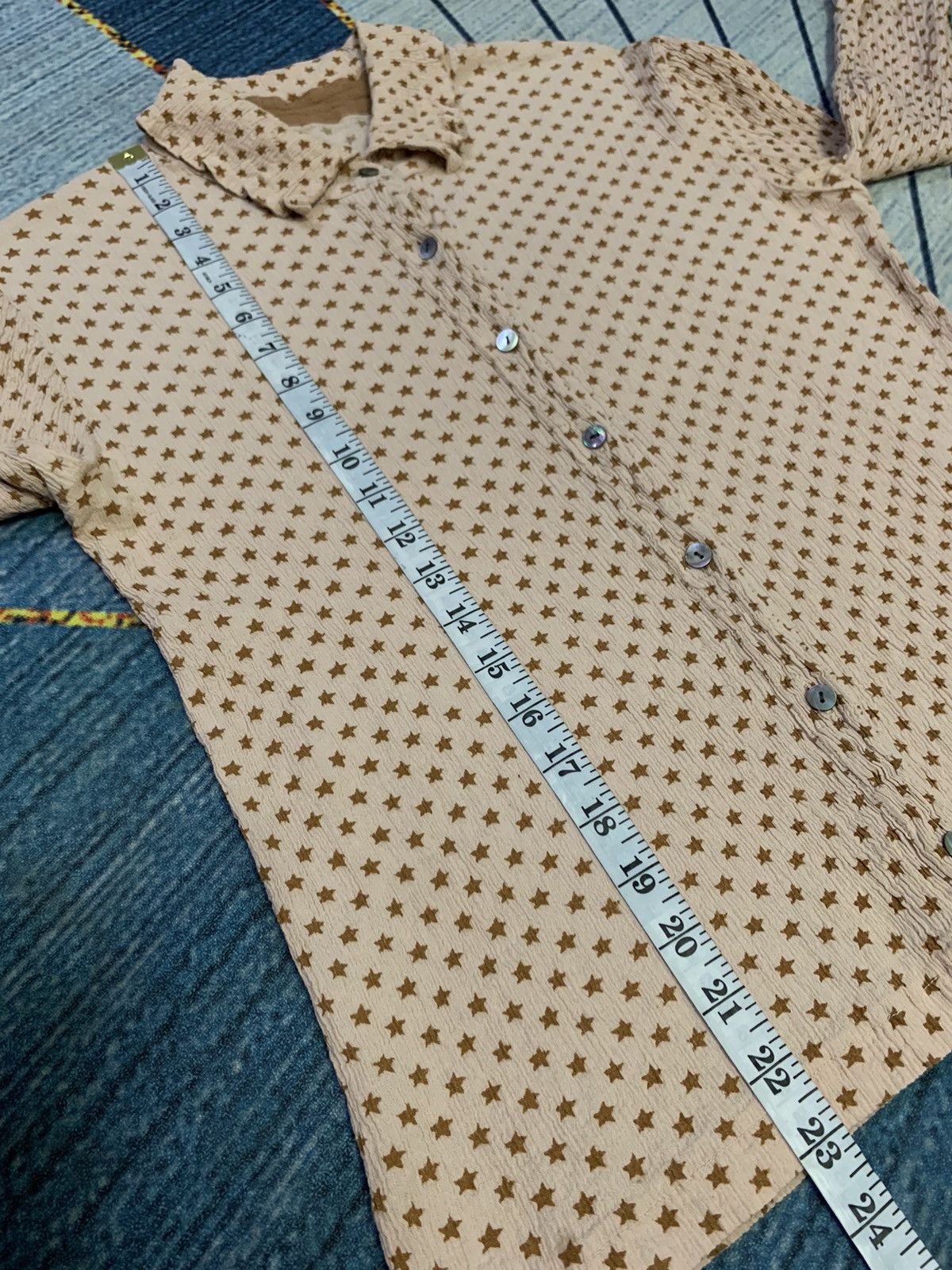 Issey Miyake TSUMORI CHISATO By Issey Miyake Crepe Pleated Star Button Up Size M / US 6-8 / IT 42-44 - 9 Thumbnail