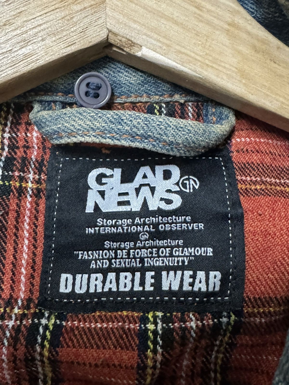 Other 2000s GLAD NEWS PUNK DENIM JACKET Size US XS / EU 42 / 0 - 7 Thumbnail