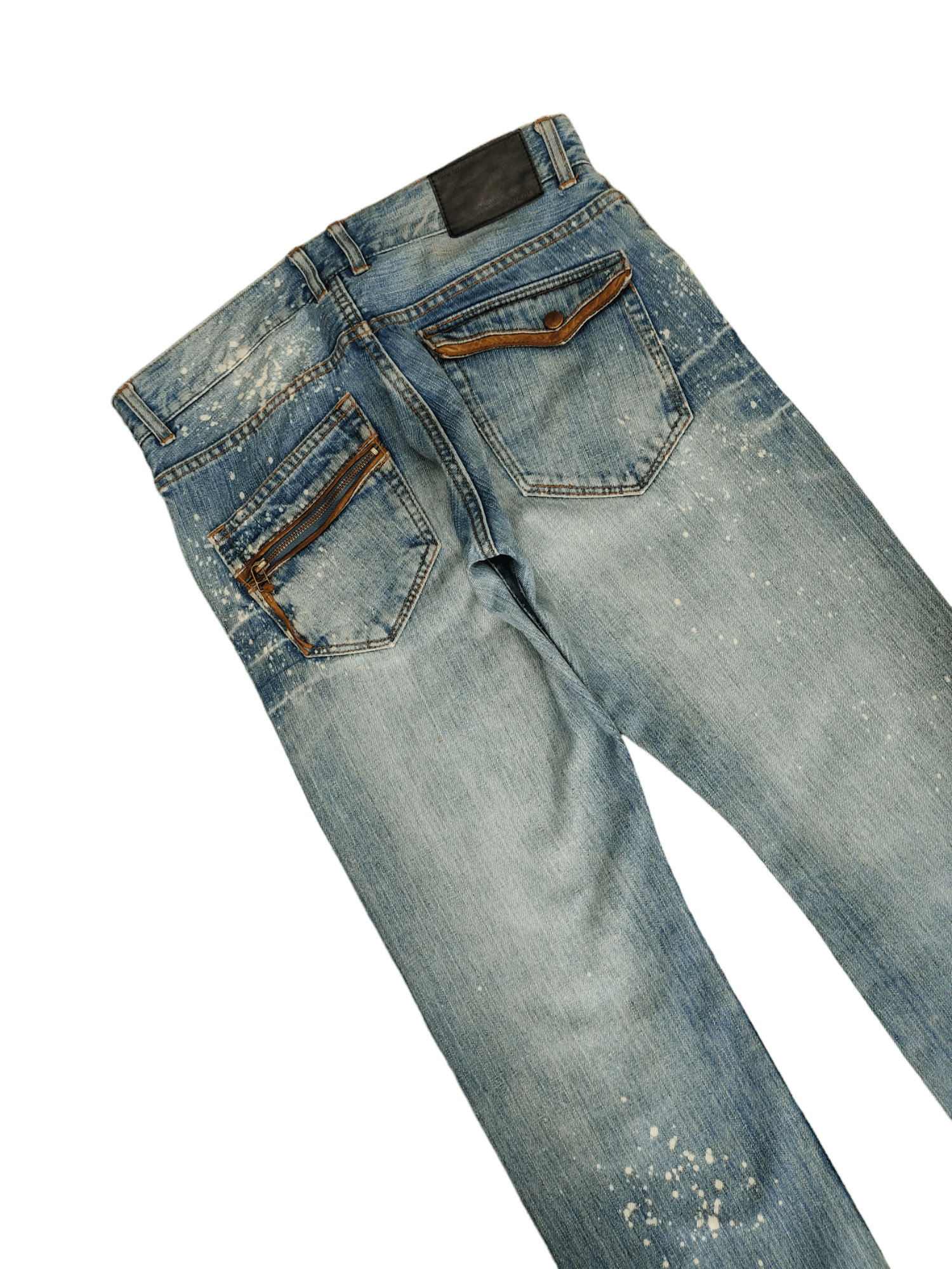 Nicole Club Monsieur Nicole Leather Trim Pocket Denim Pants Size US 32 / EU 48 - 12 Thumbnail