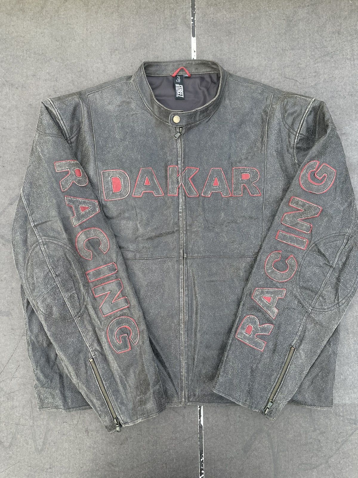 image of Formula Uno x Racing Dakar Vintage Racing Leather Y2K Jacket in Brown, Men's (Size 2XL)