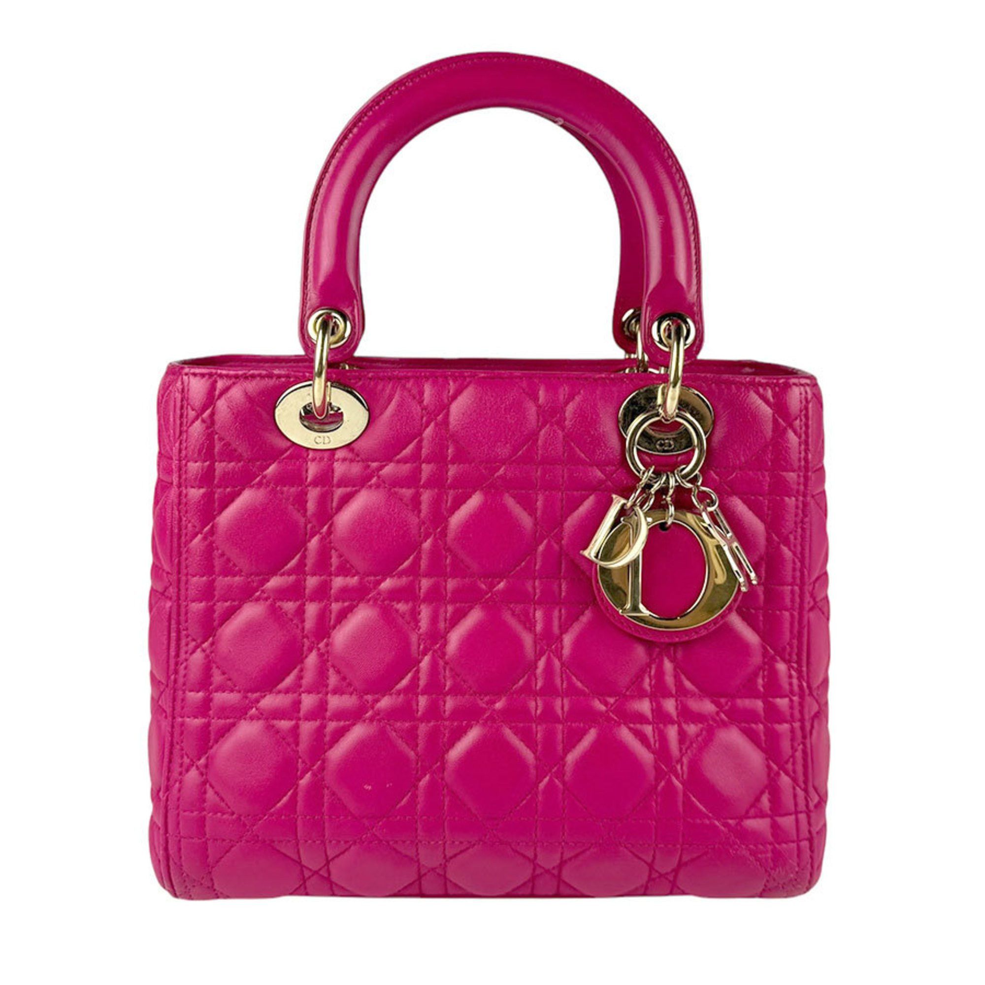 Dior Christian Dior Lady Dior Bag Leather Size ONE SIZE - 1 Thumbnail
